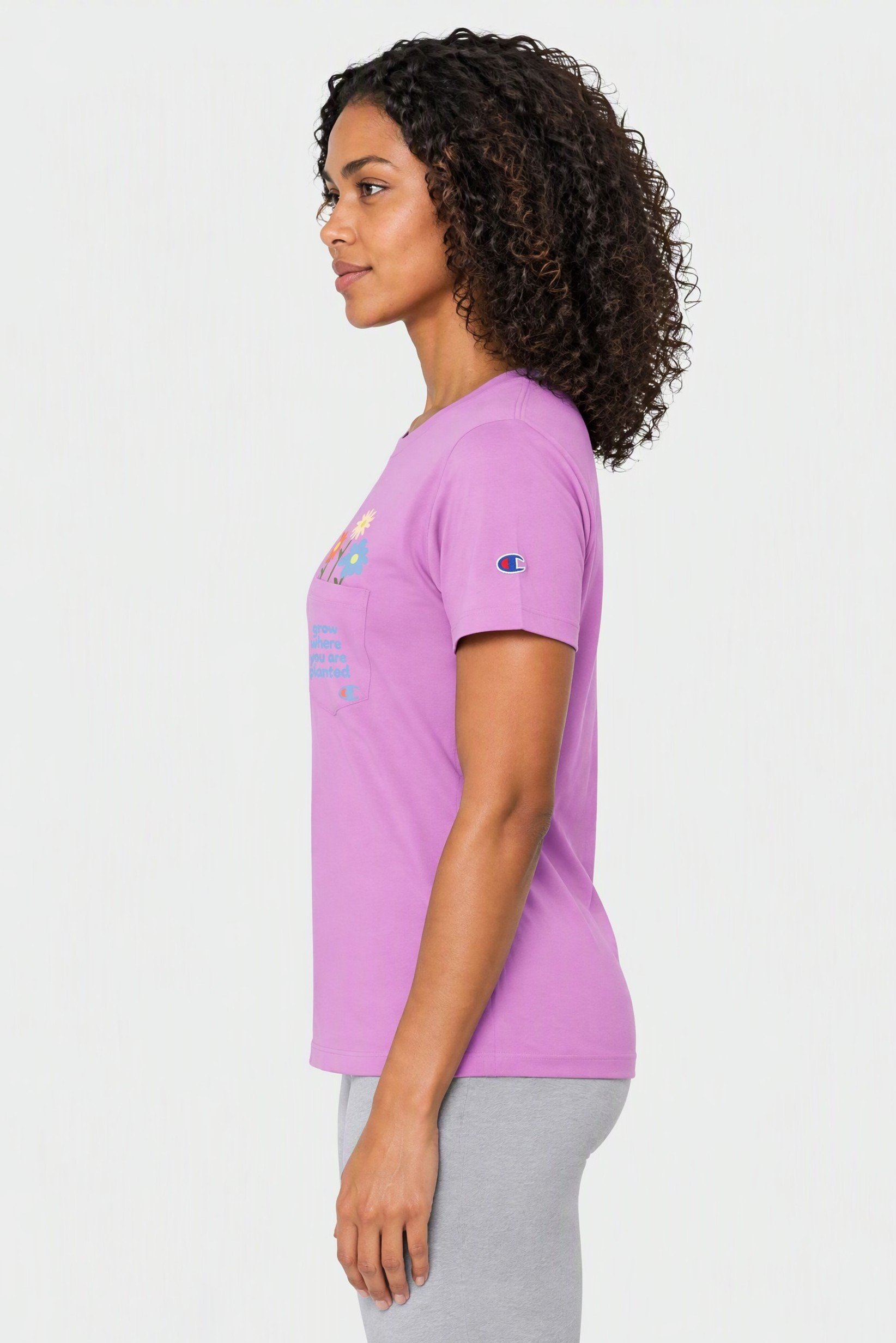 Women Sportswear Fit Short Sleeve Outdoor T-Shirt, Purple