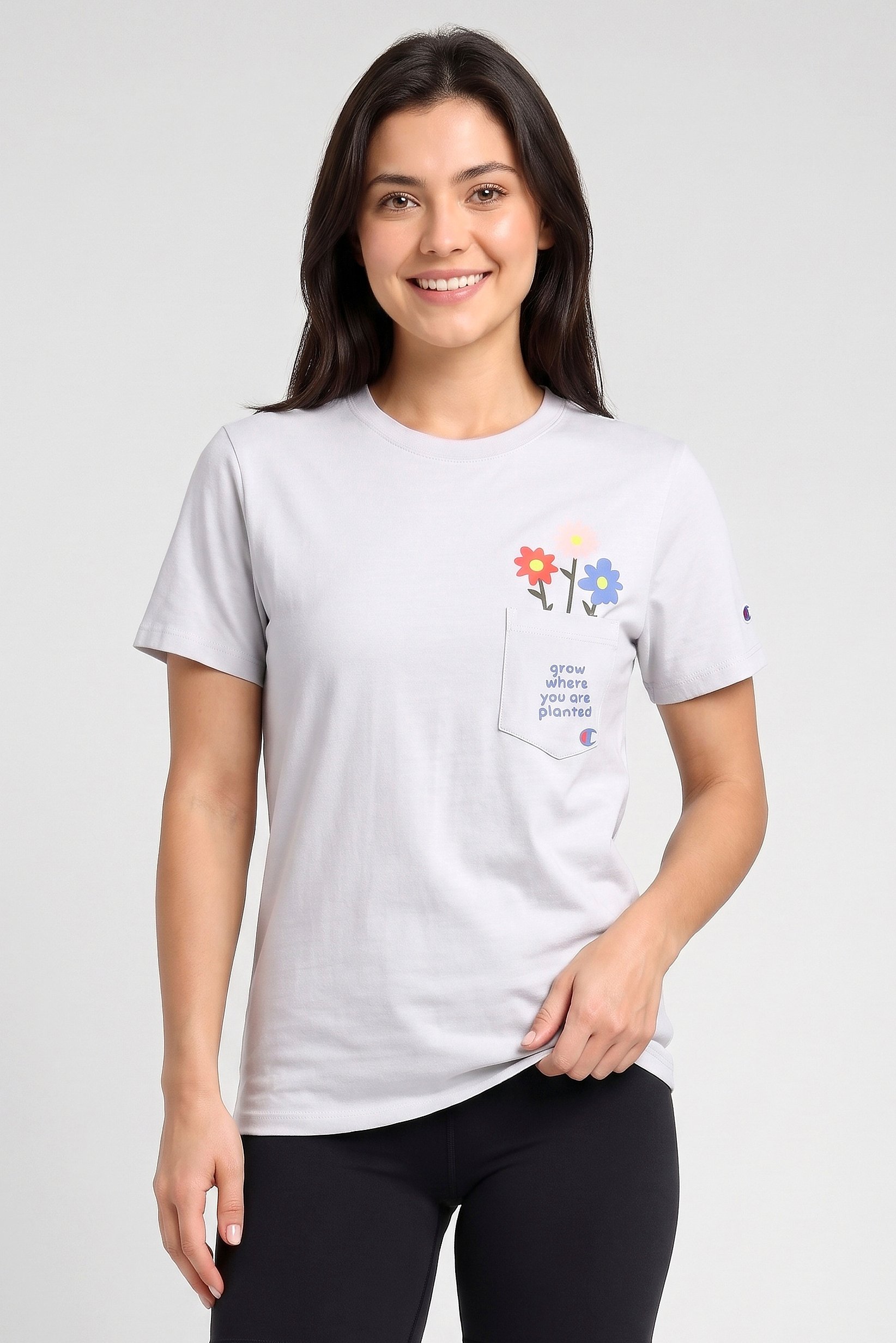 Women Sportswear Fit Short Sleeve Outdoor T-Shirt, Light Grey