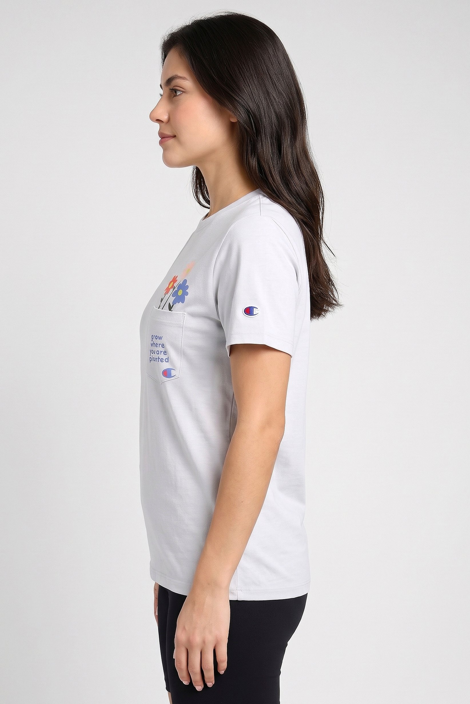 Women Sportswear Fit Short Sleeve Outdoor T-Shirt, Light Grey