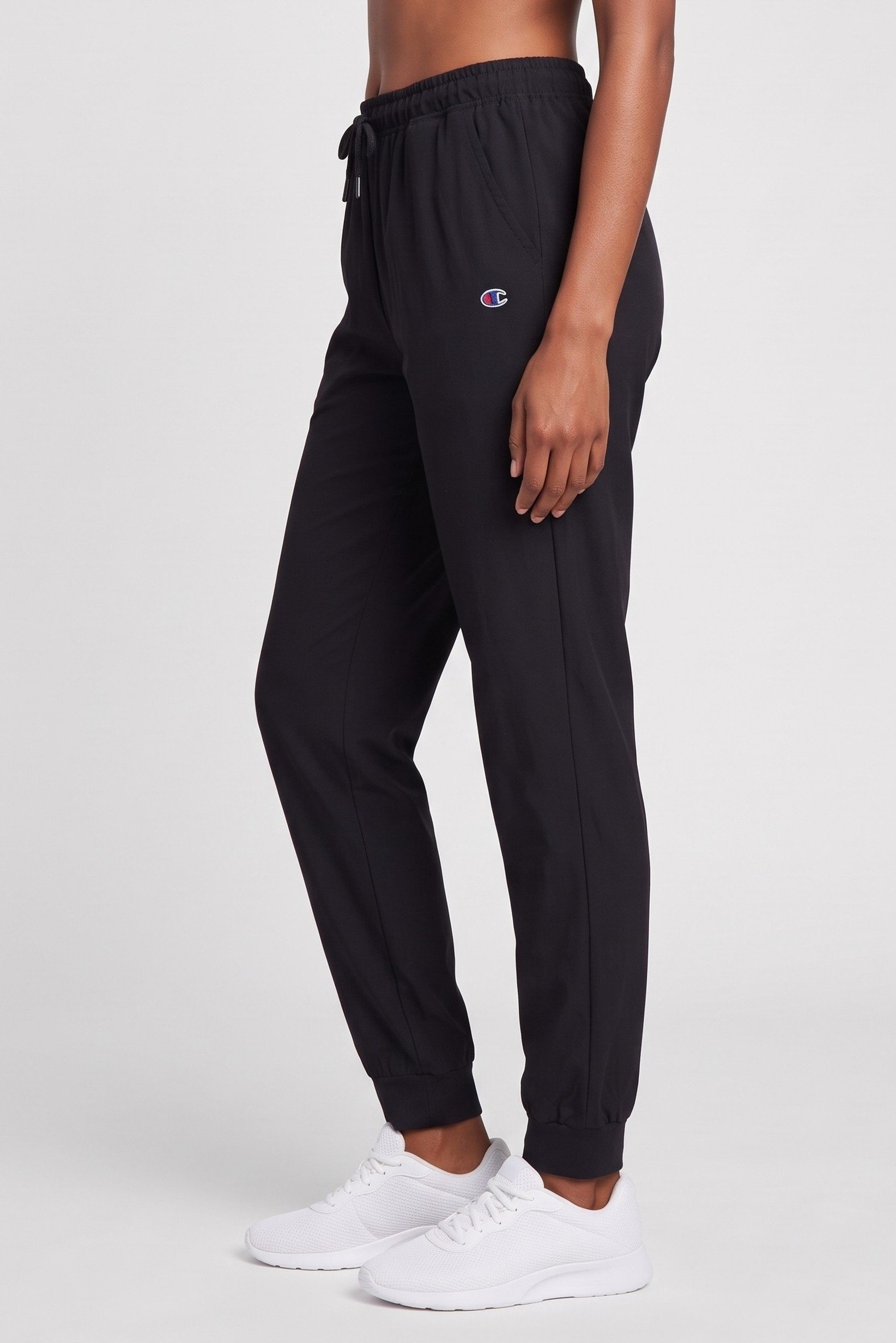 Women Sportswear Fit Embroidered Logo Jogger Pants, Black