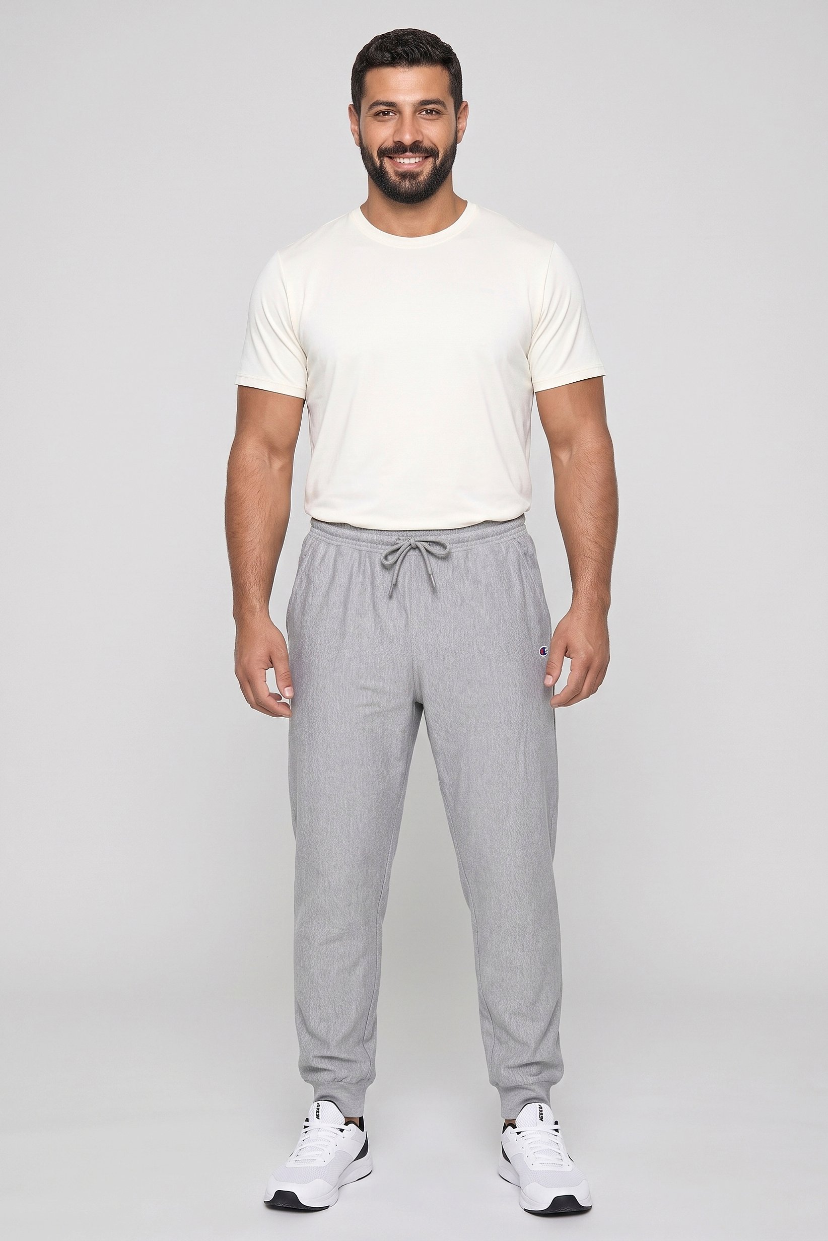 Men Sportswear Fit Outdoor Jogger Pants, Heather Grey