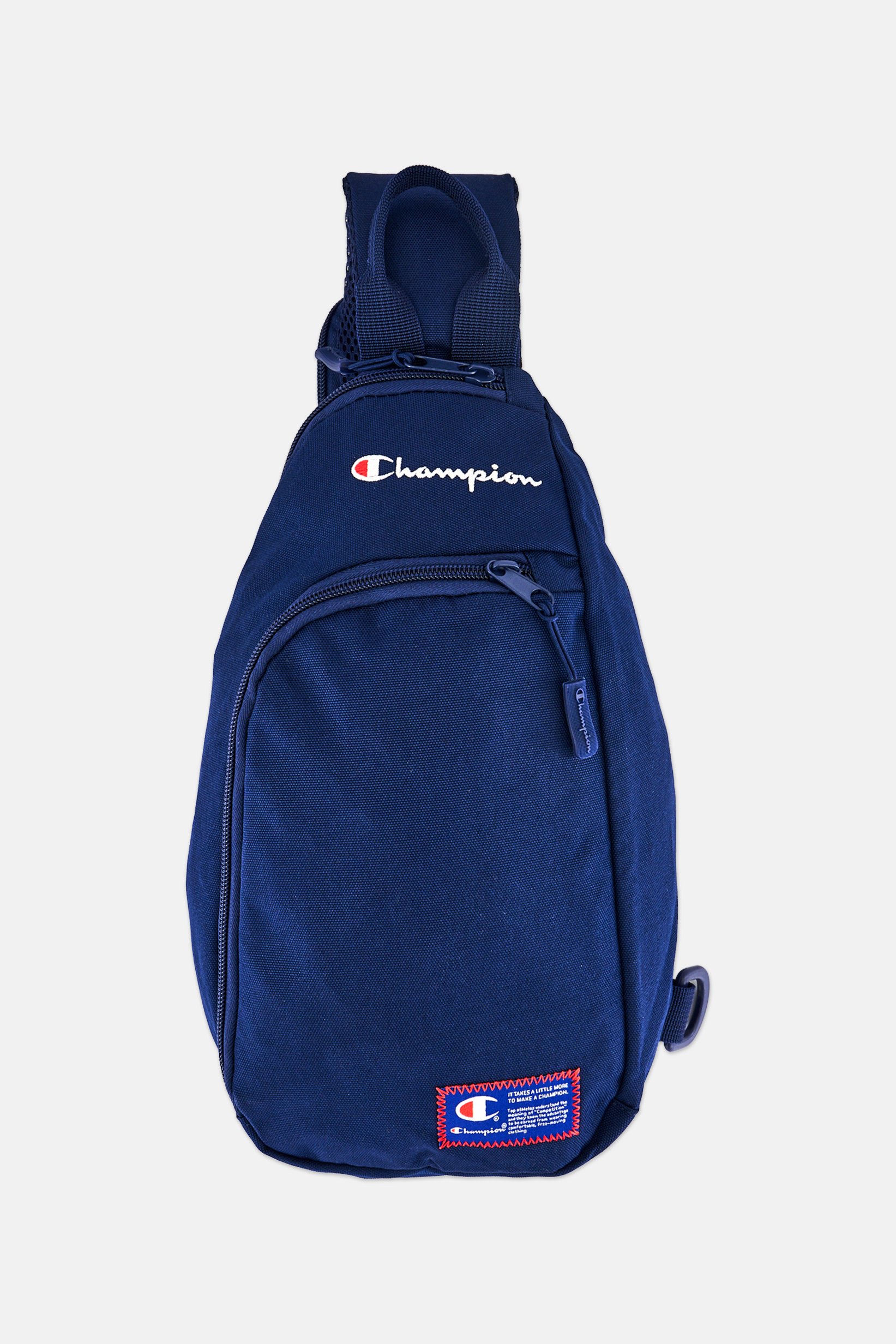 Men Brand Logo Cross Body Bag, Navy