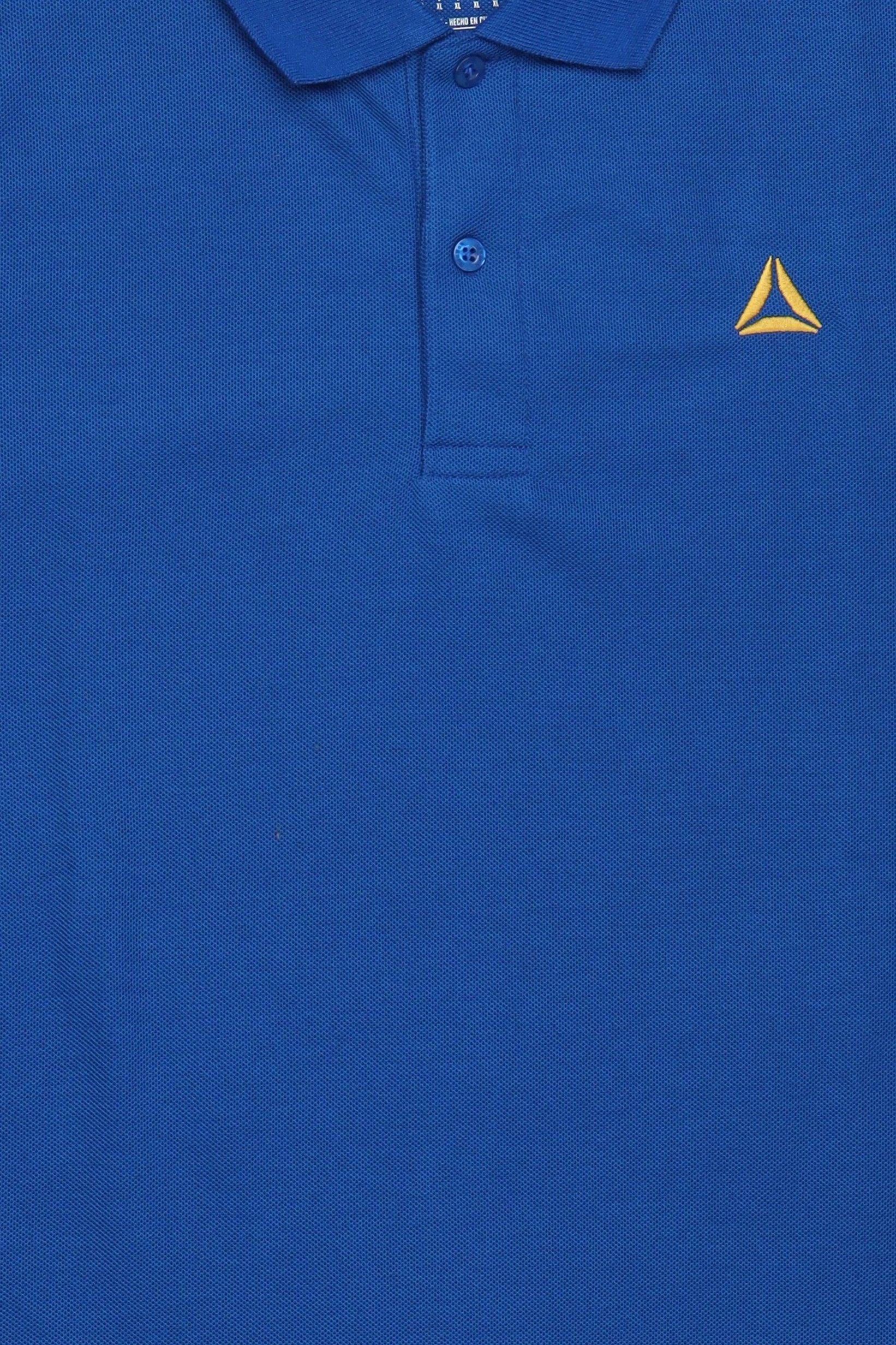 Men Regular Fit Brand Logo Short Sleeve Outdoor Polo, Blue