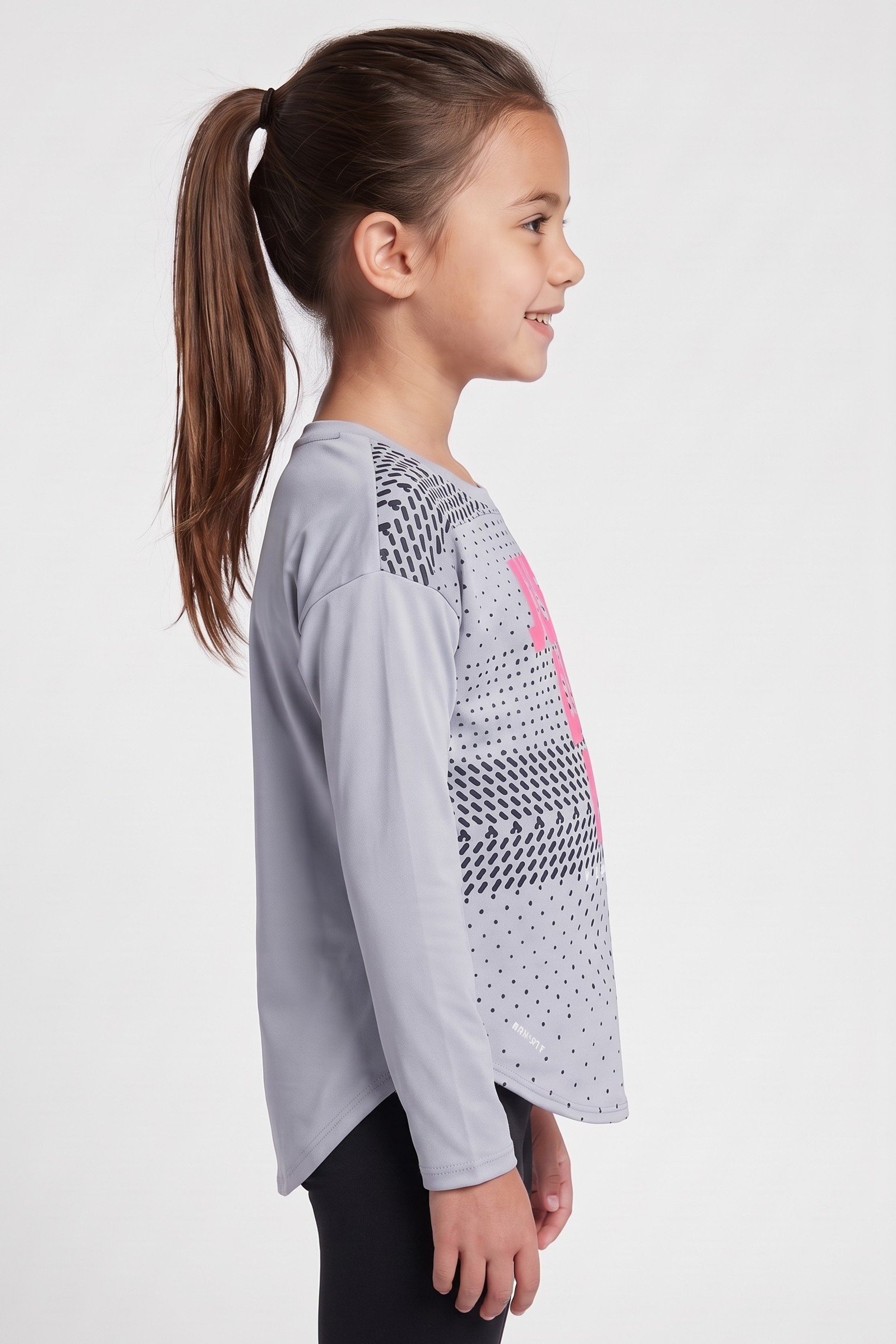 Kids Girl Sportswear Fit Long Sleeve Training Top, Multicolor