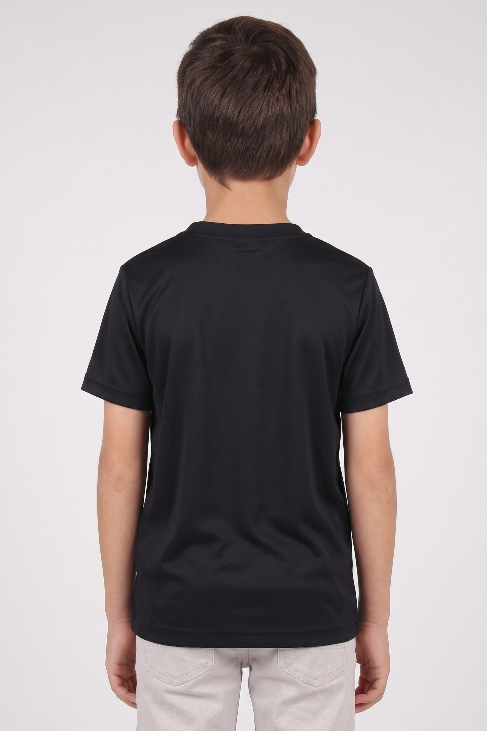 Kids Boy Dri Fit Short Sleeve Outdoor T-Shirt, Black