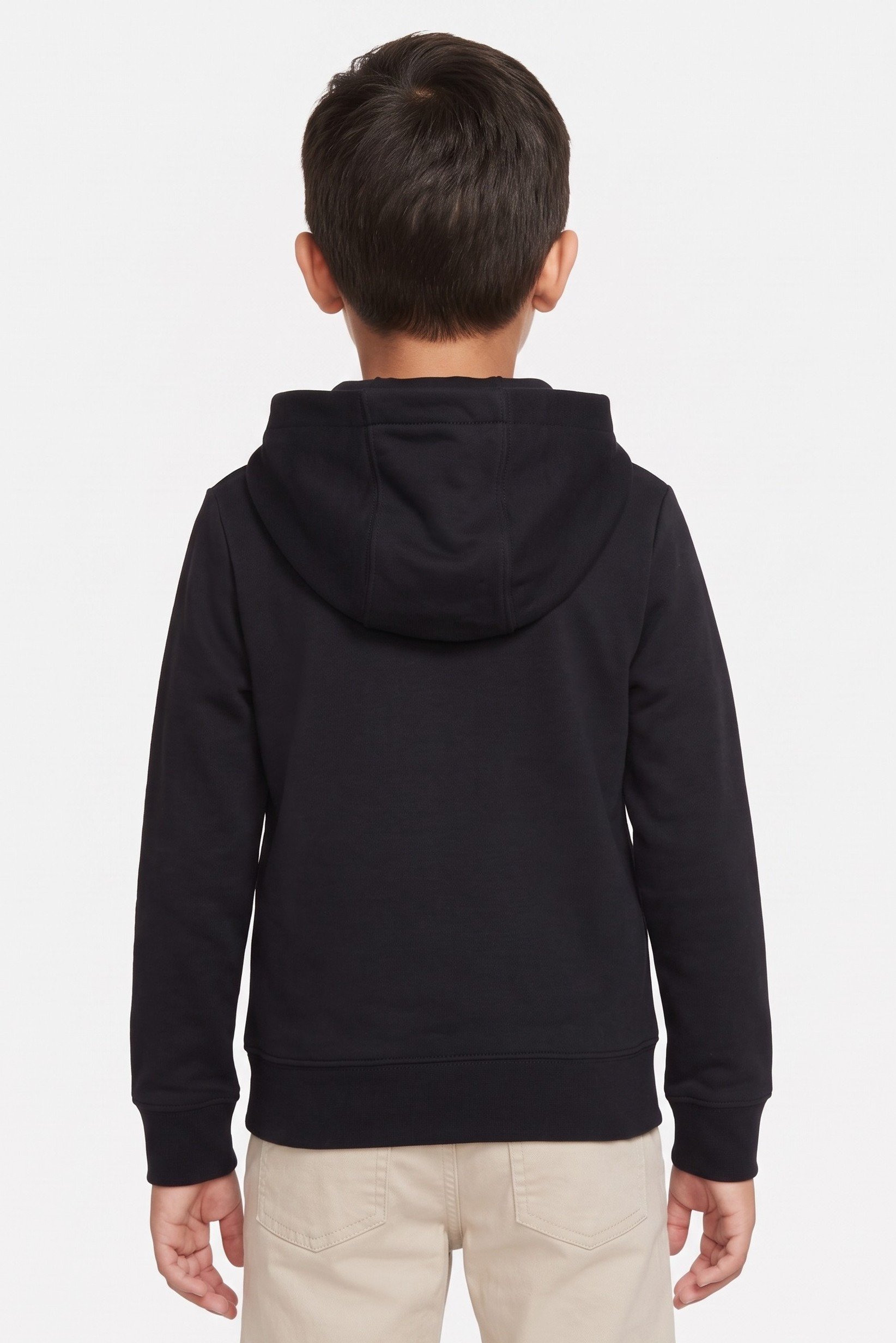 Toddlers Boy Sportswear Fit Long Sleeve Hoodie, Black