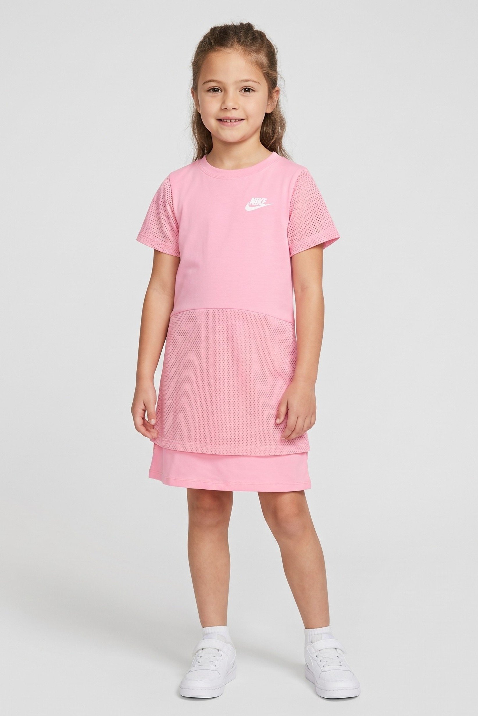 Kids Girl Sportswear Fit Short Sleeve Training Dress, Pink