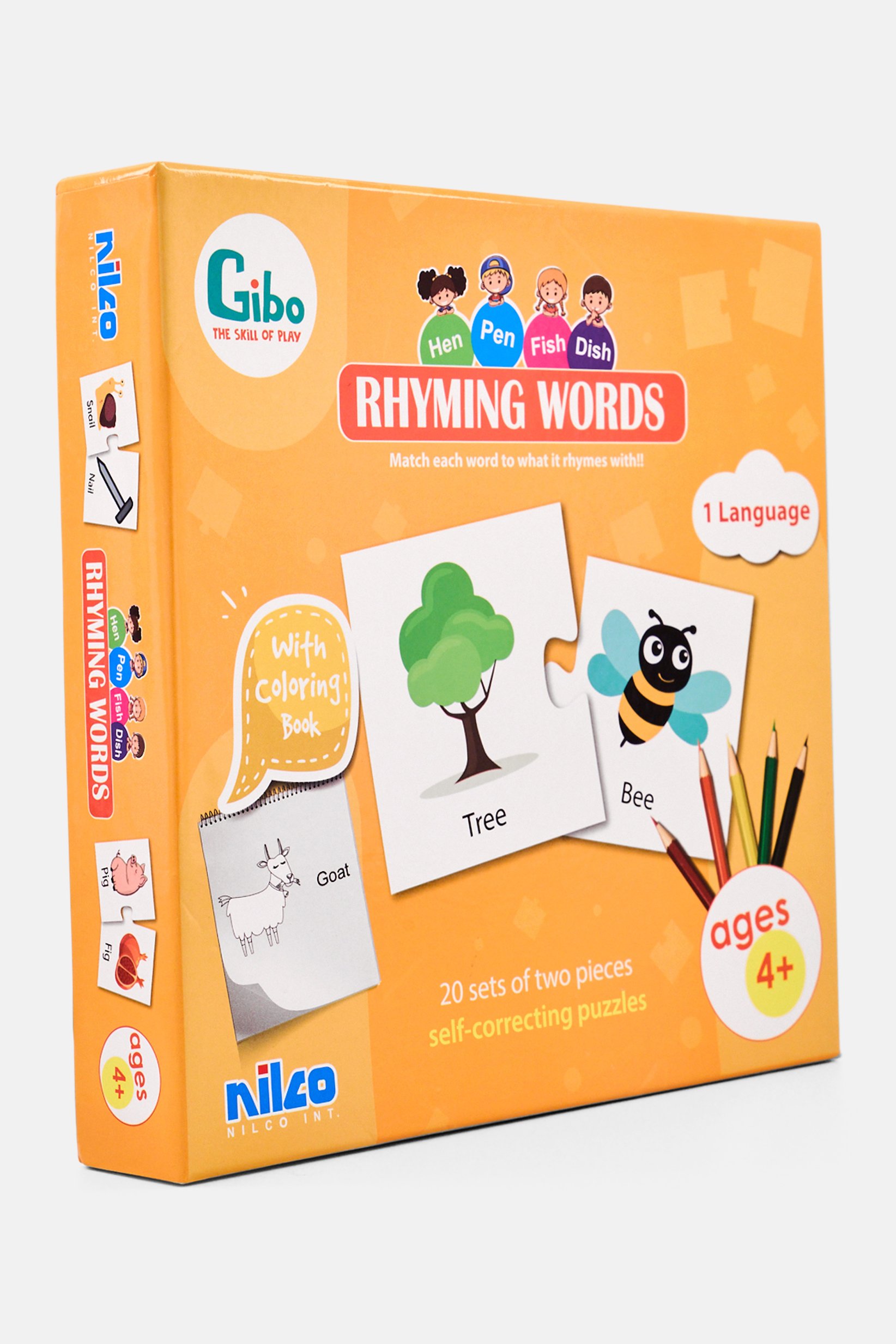 40 Pieces Educational Cards Rhyming Words