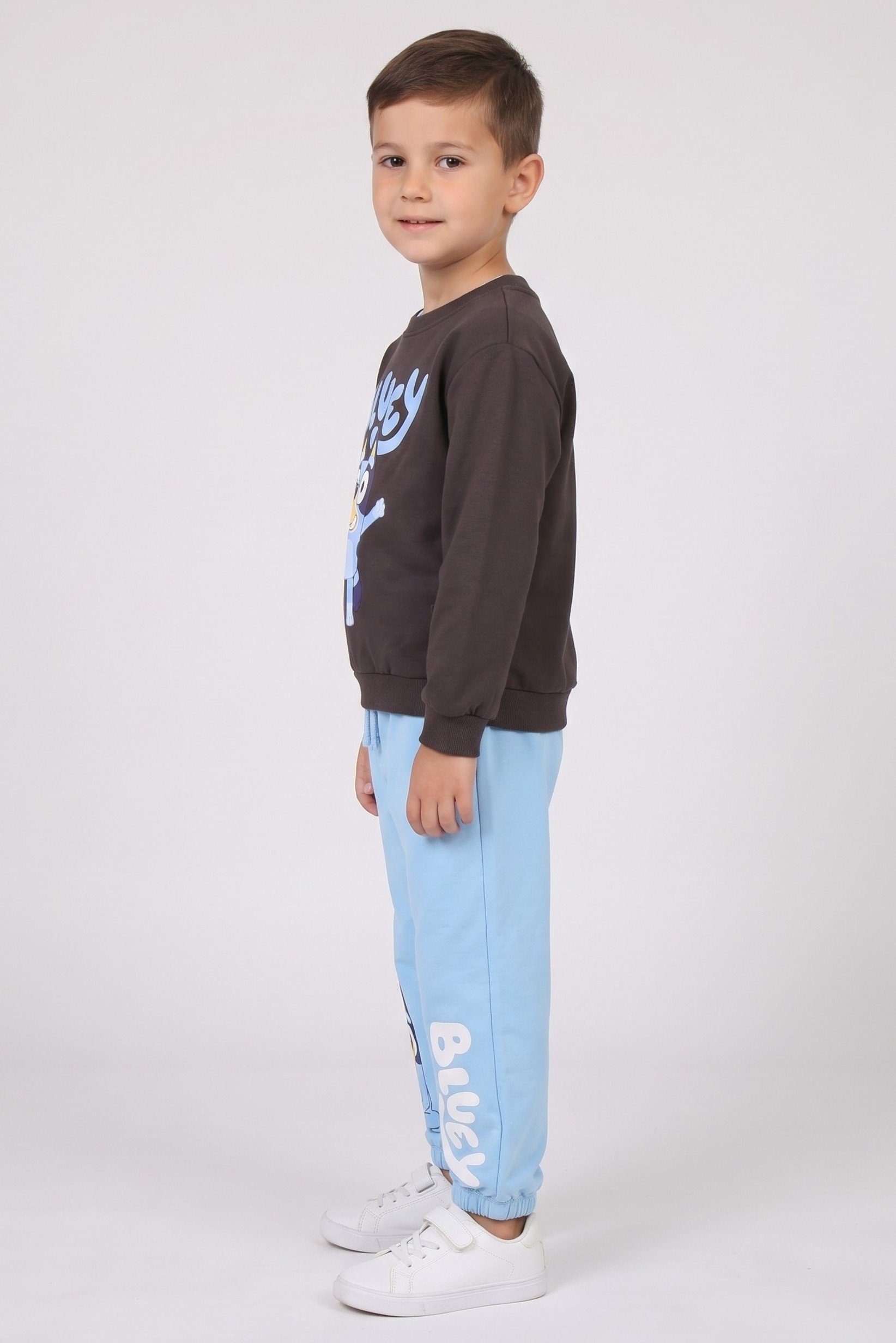 Kids Boy 2 Pcs Graphic Print Long Sleeve Sweashirt And Jogger Set, Multicolor