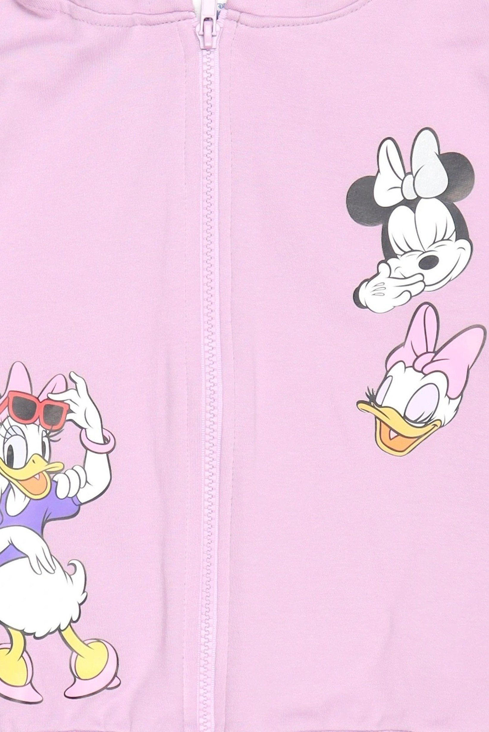 Mickey And Friends Toddlers Girl Graphic Print Long Sleeve Hoodie, Purple