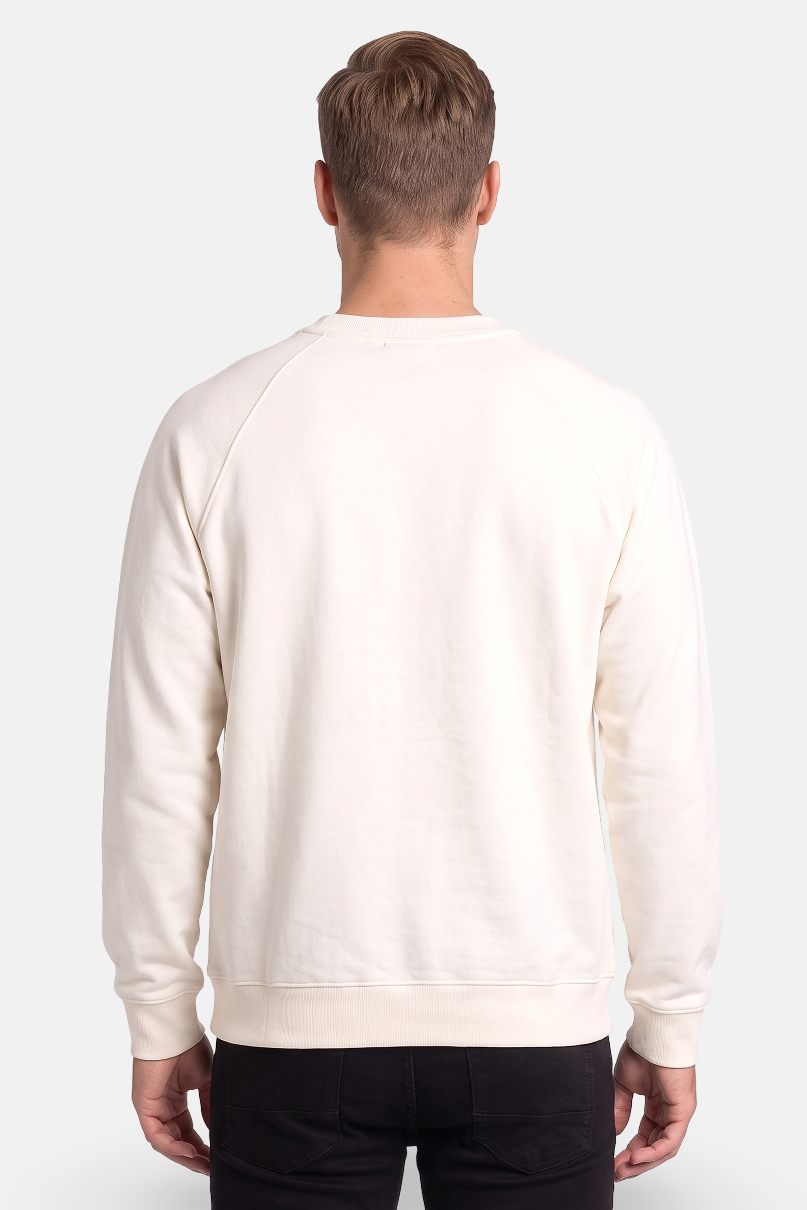 Men Sportswear Fit Long Sleeve Outdoor Sweatshirt, Off White