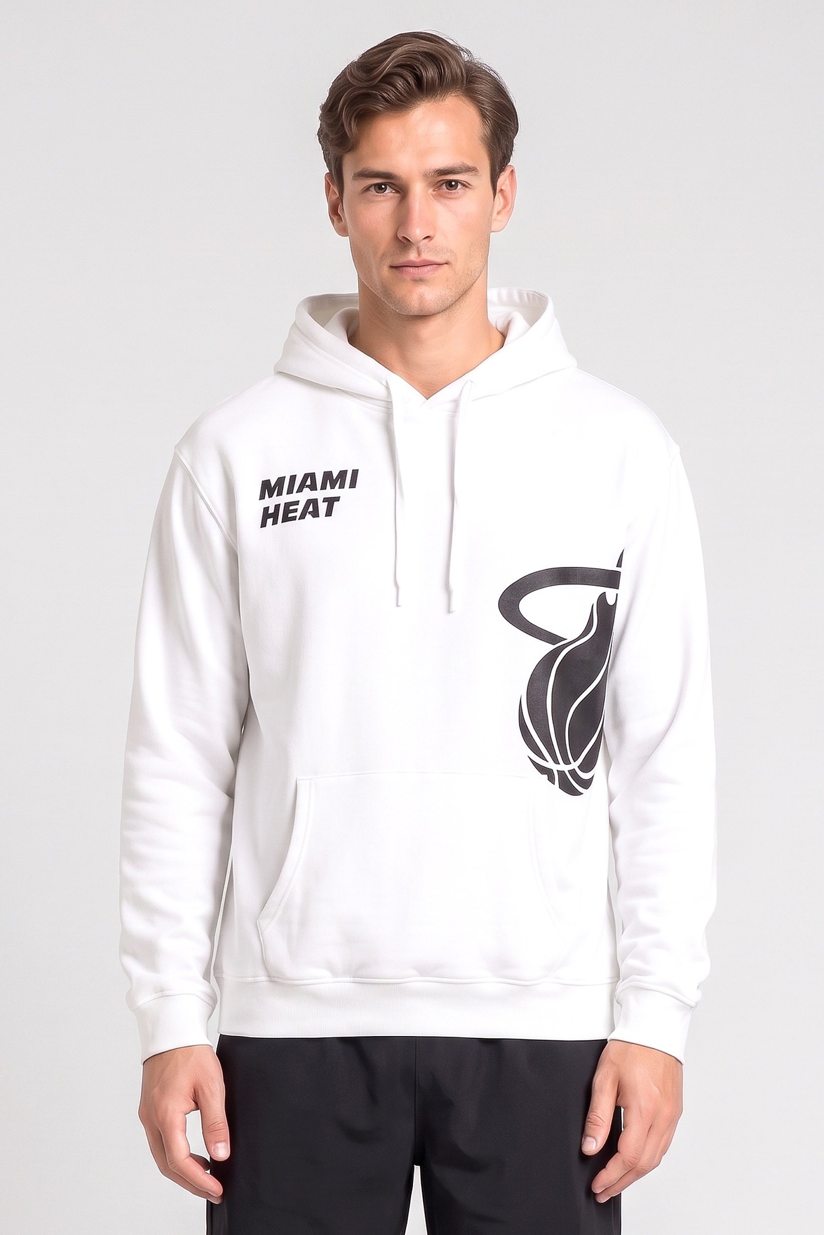 Men Sportswear Fit Long Sleeve Outdoor Hoodie, White