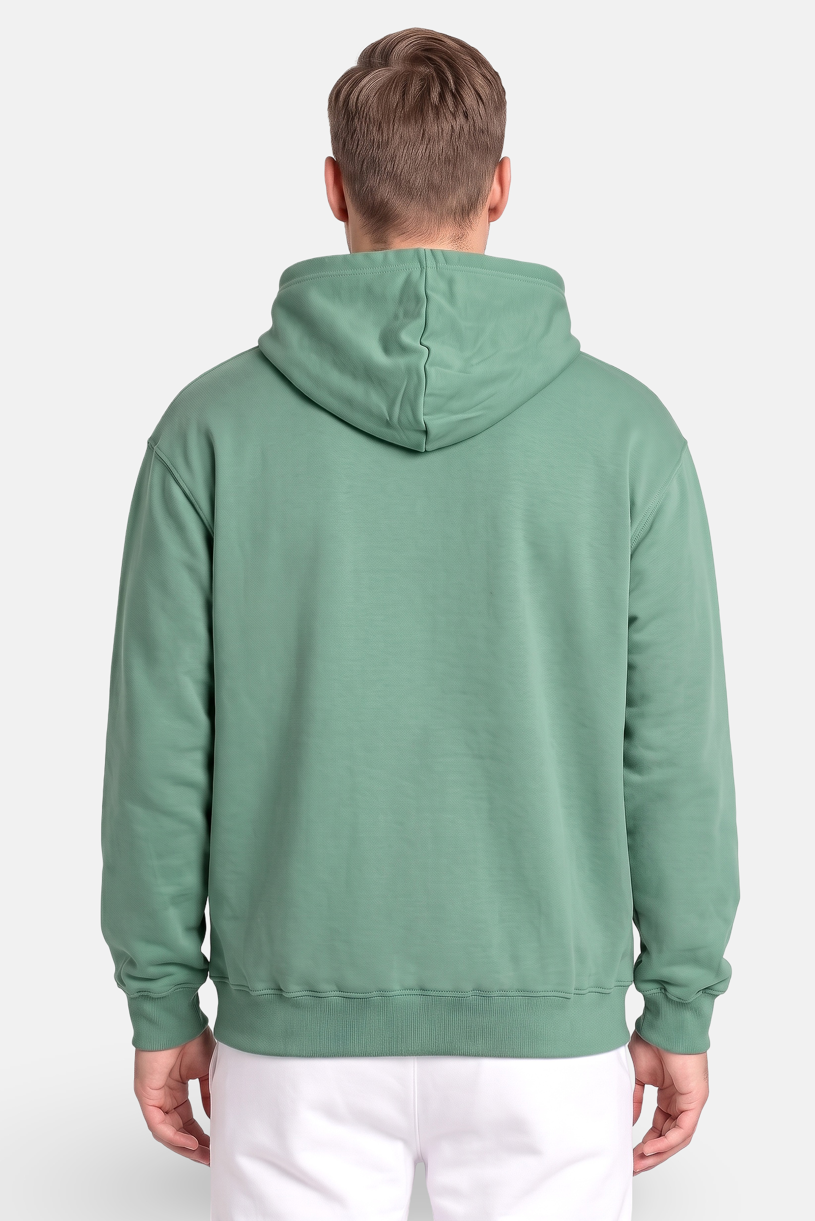 Men Sportswear Fit Long Sleeve Basketball Hoodie, Green