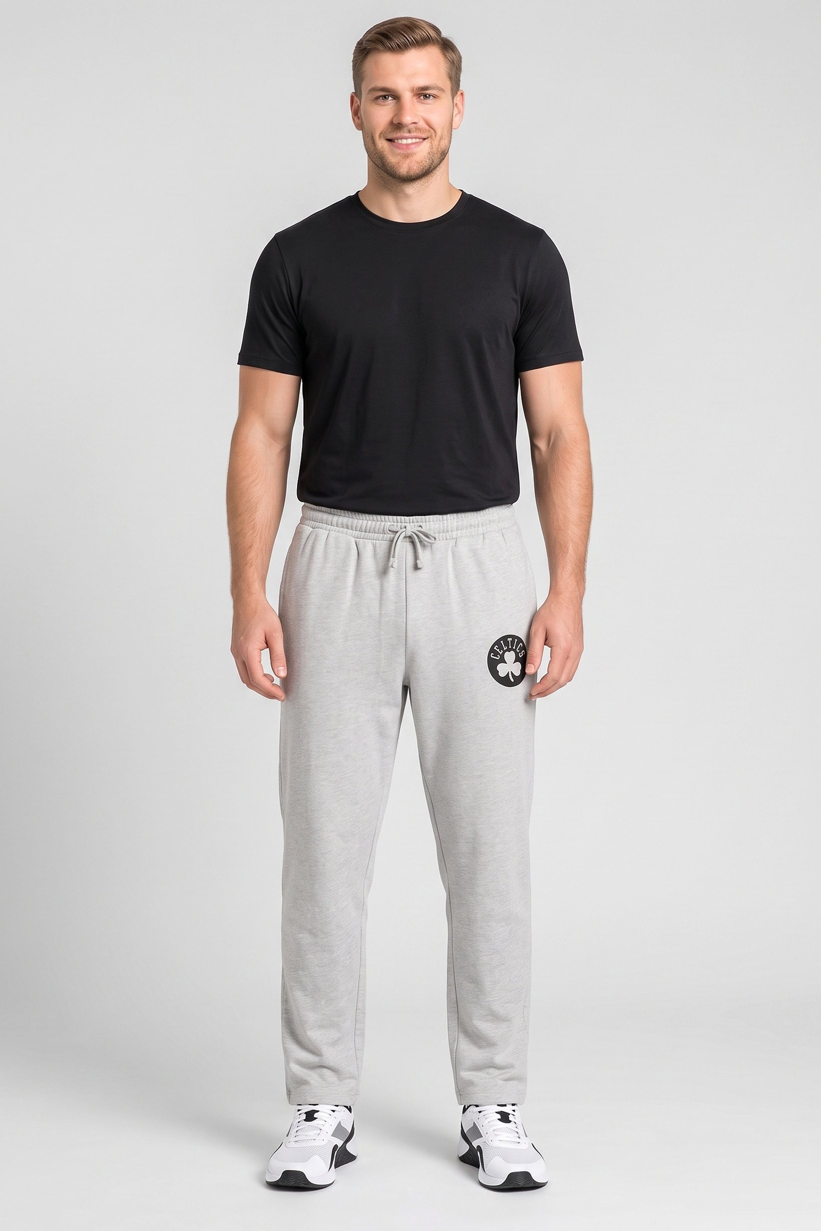 Men Sportswear Fit Outdoor Sweatpants, Light Grey