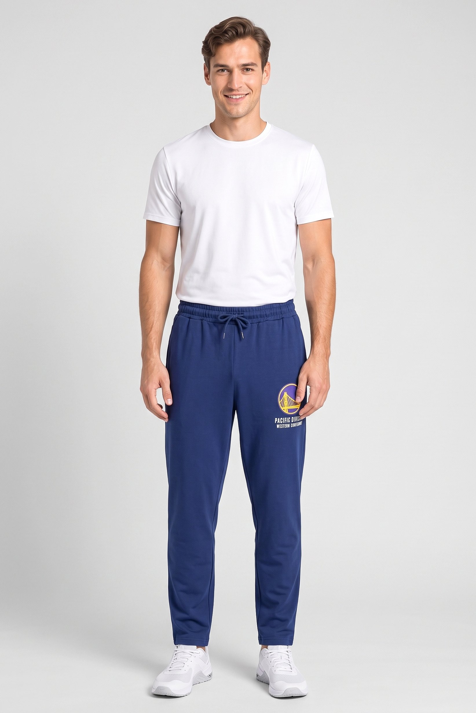 Men Sportswear Fit Training Sweatpants, Navy Blue