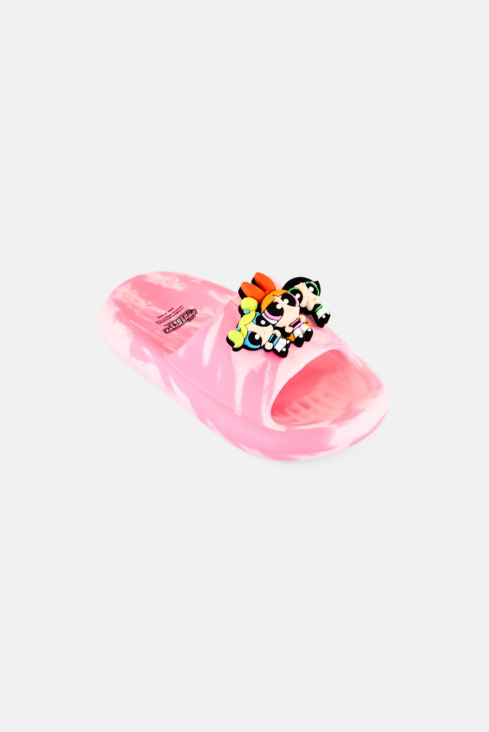 Toddlers Girl The Powerpuff Girls Slip On Slides, Pink