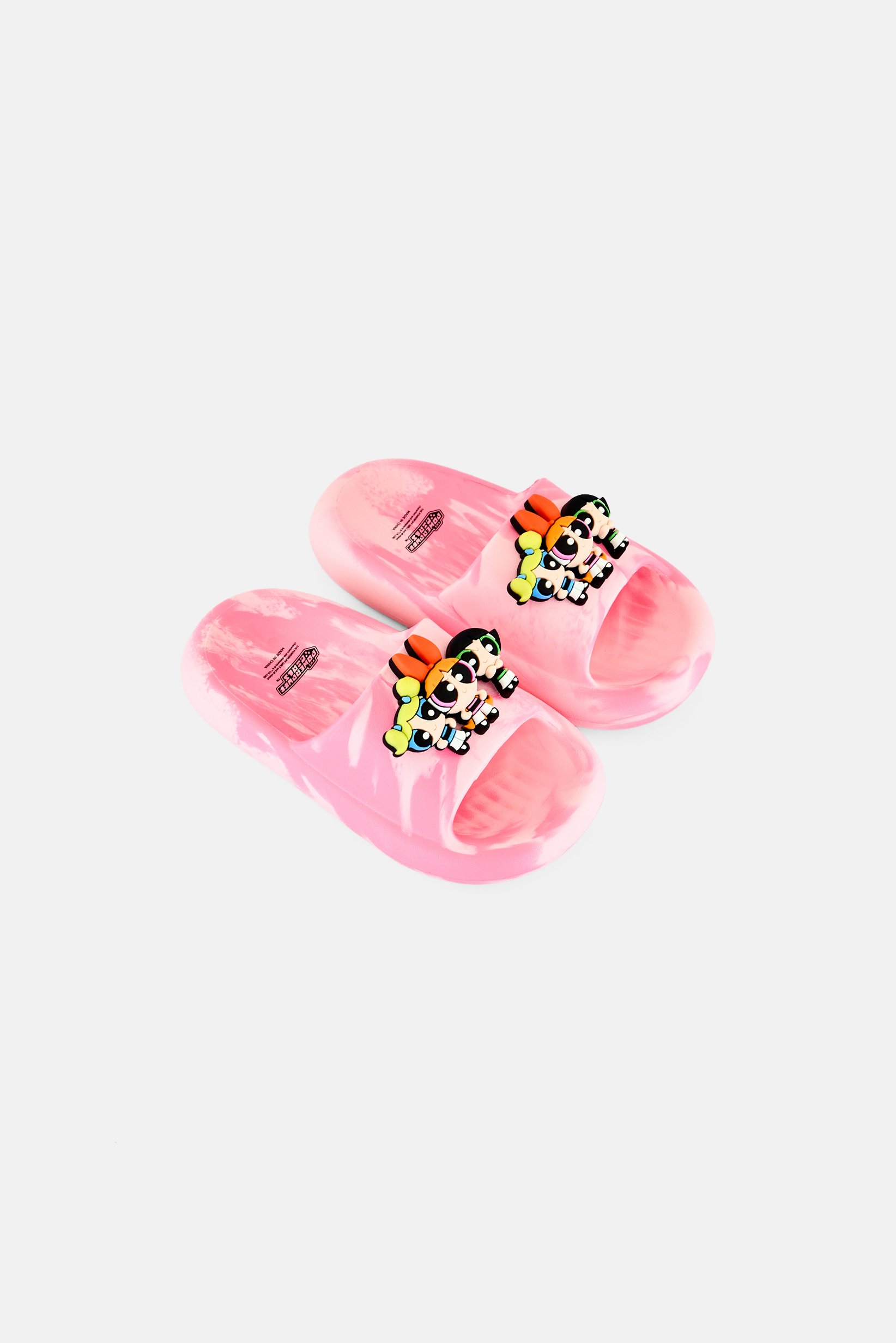 Toddlers Girl The Powerpuff Girls Slip On Slides, Pink