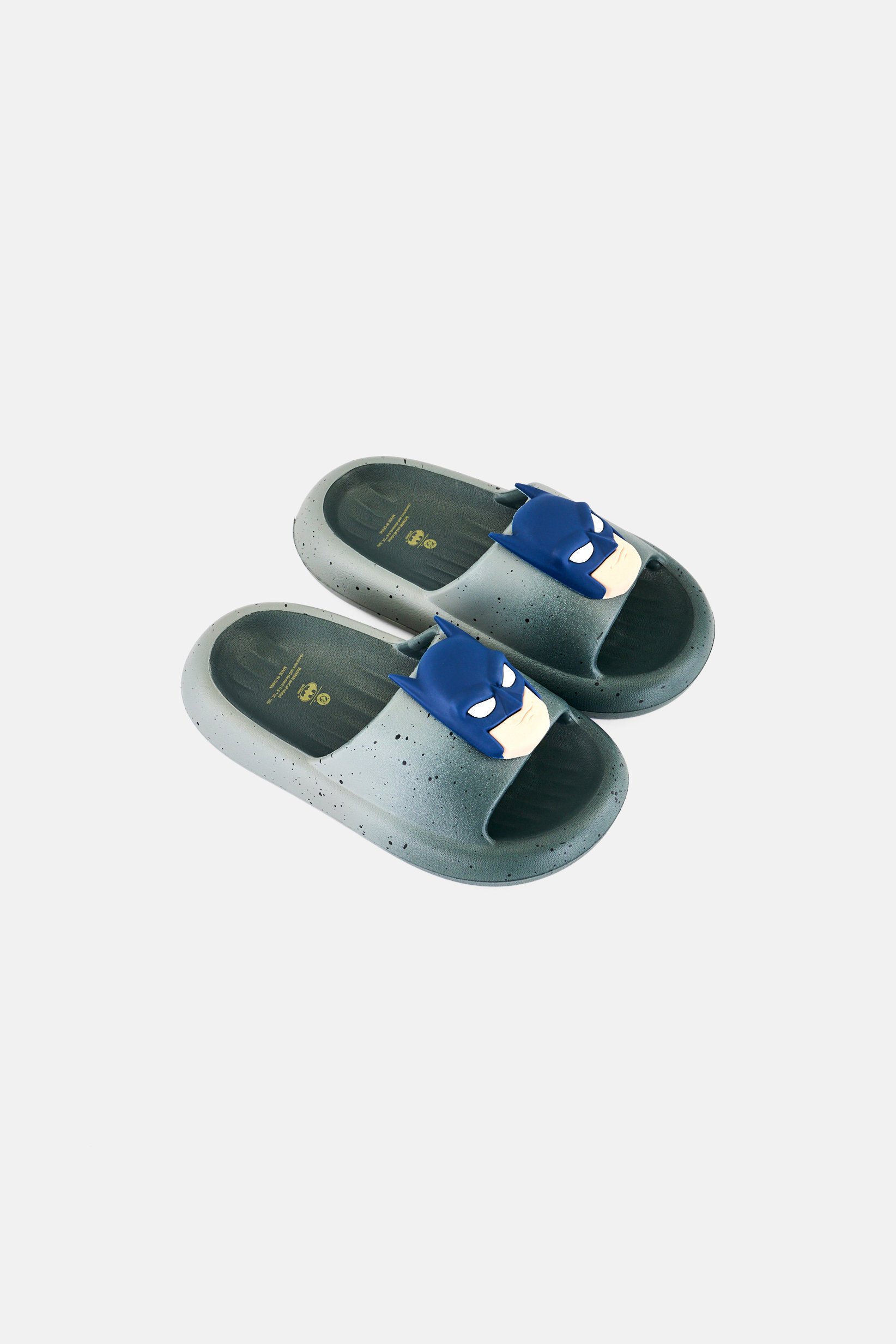 Toddlers Boy Batman Slip On Slides, Grey
