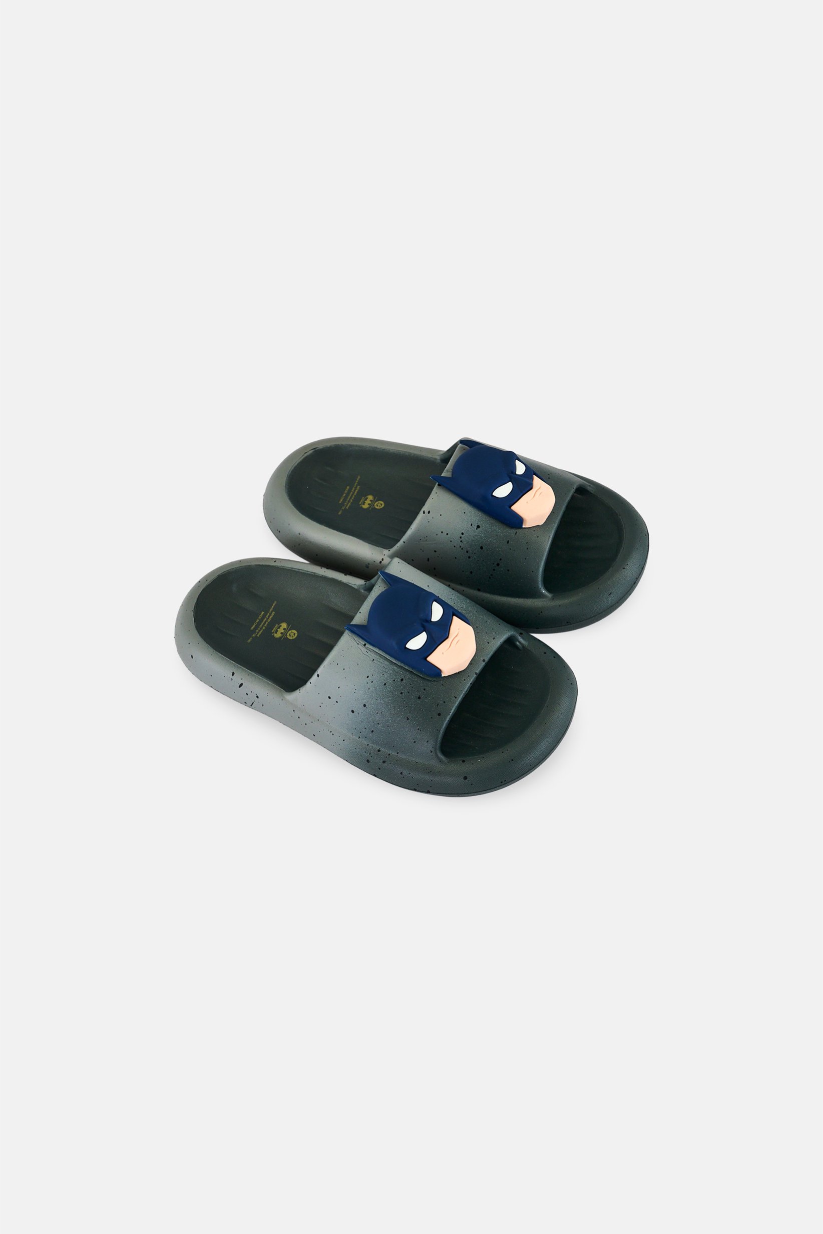 Kids Boy Batman Slip On Slides, Grey