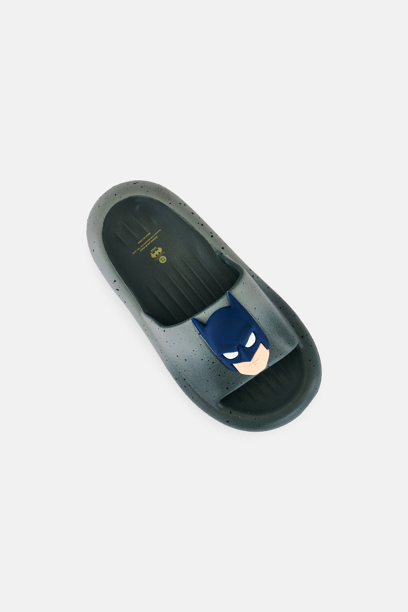 Kids Boy Batman Slip On Slides, Grey