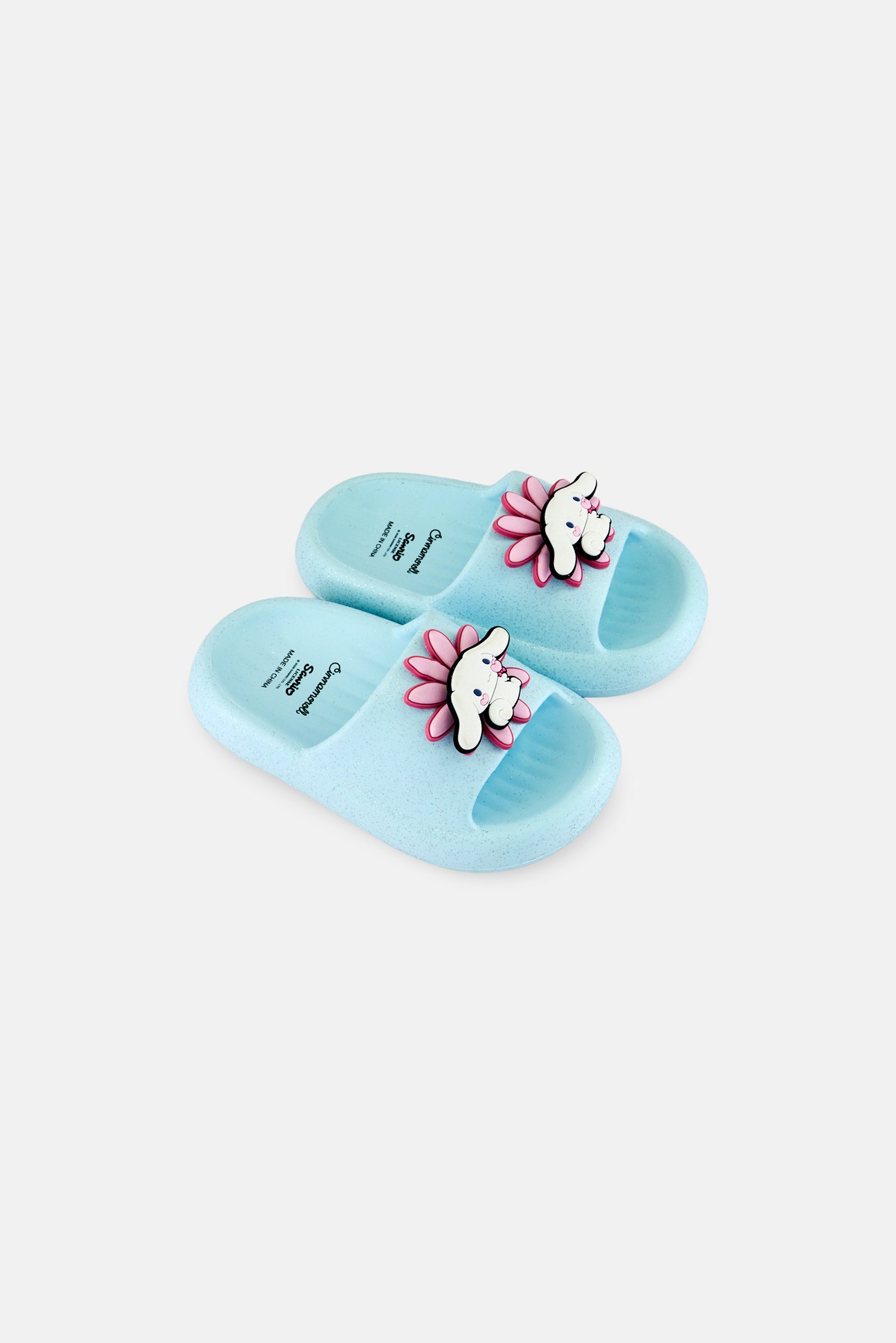 Toddlers Girl Sanrio Slip On Slides, Light Turquoise