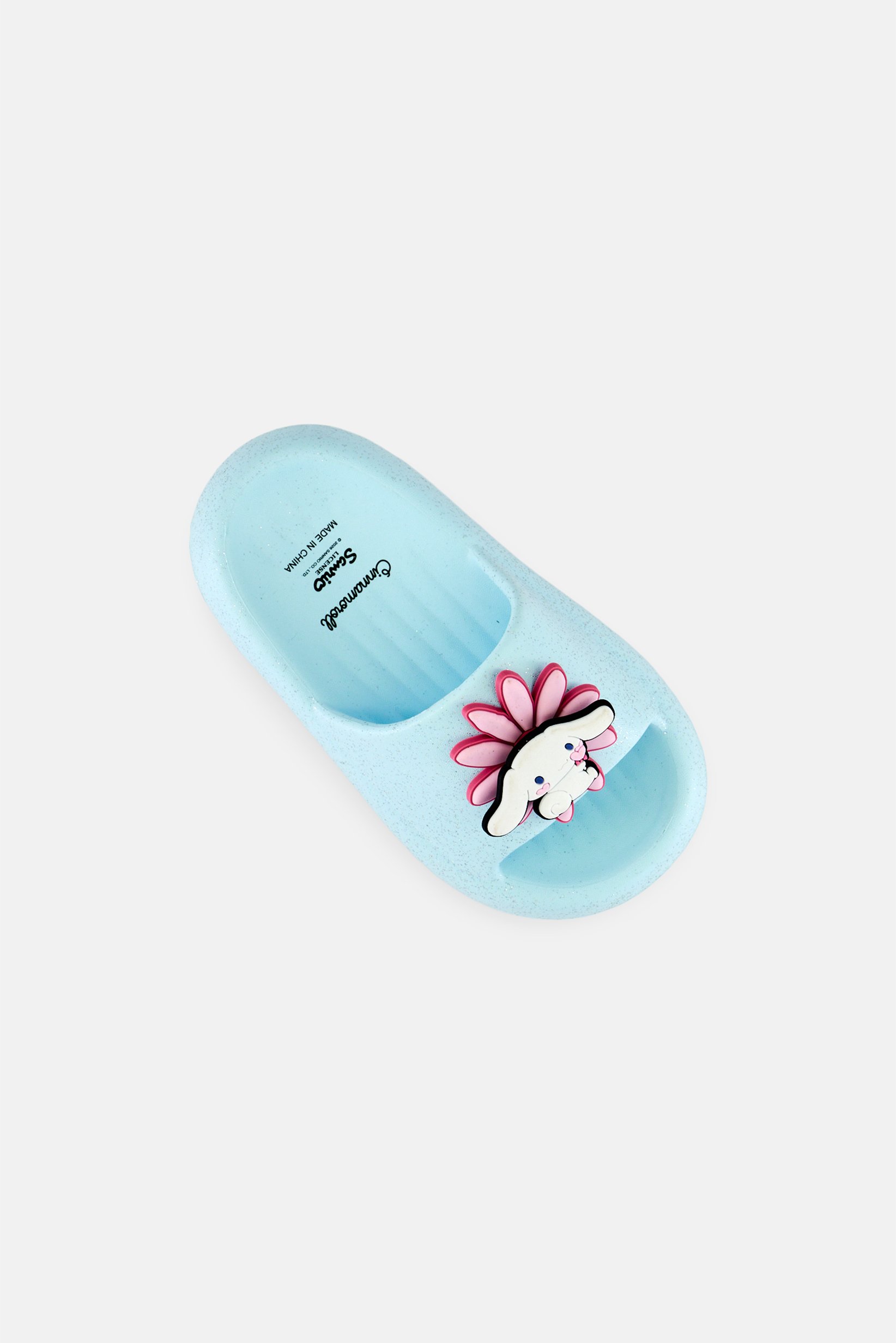 Toddlers Girl Sanrio Slip On Slides, Light Turquoise