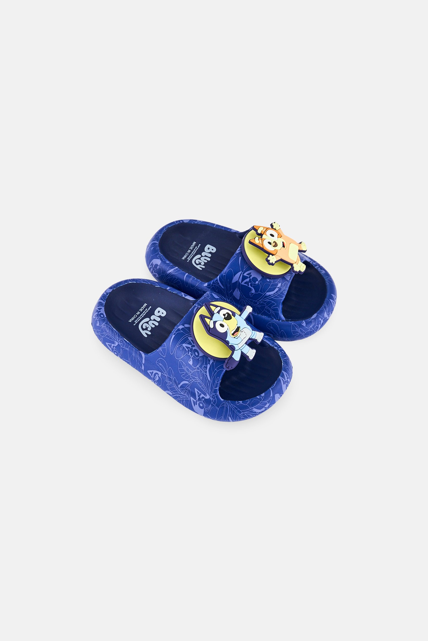 Toddlers Boy Bluey Slip On Slides, Blue