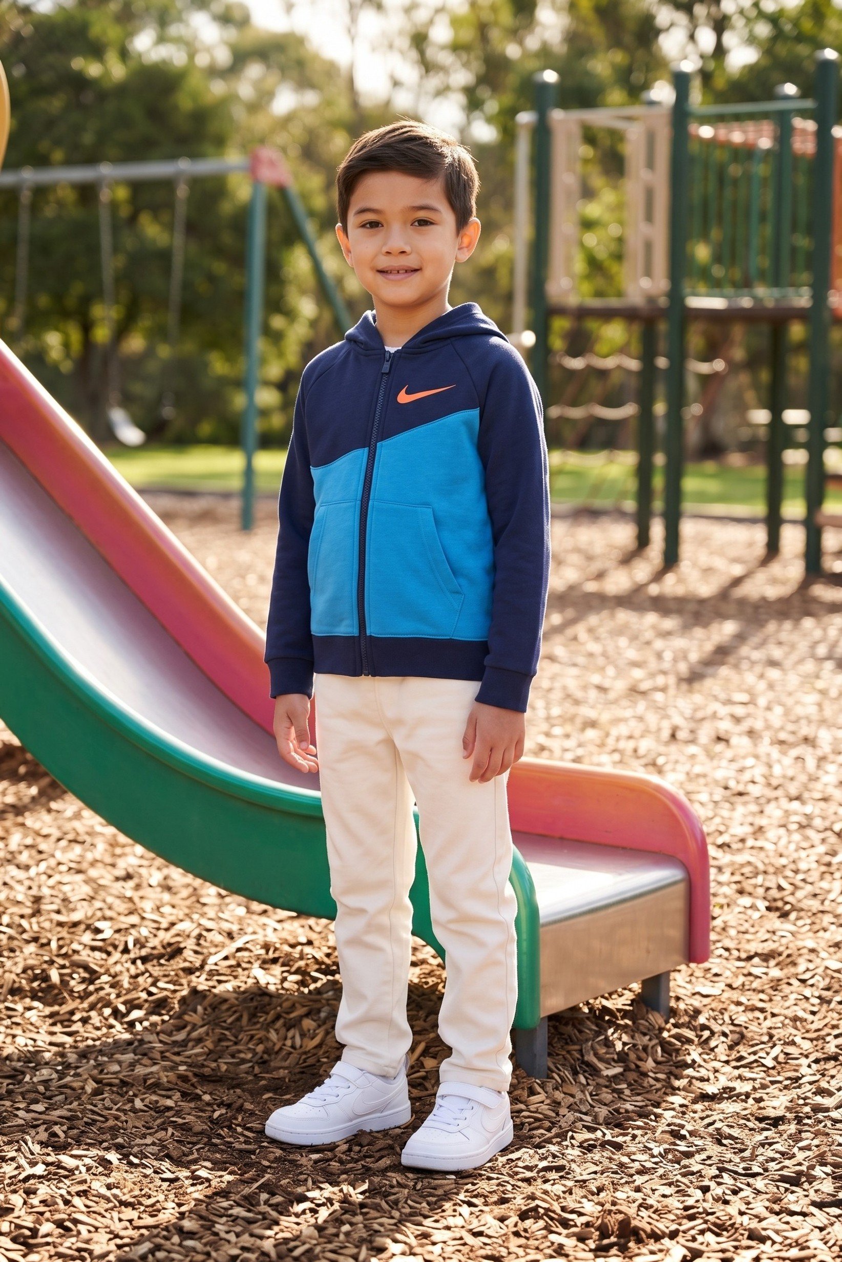 Toddlers Boy Long Sleeve Brand Logo Hoodie, Multicolor