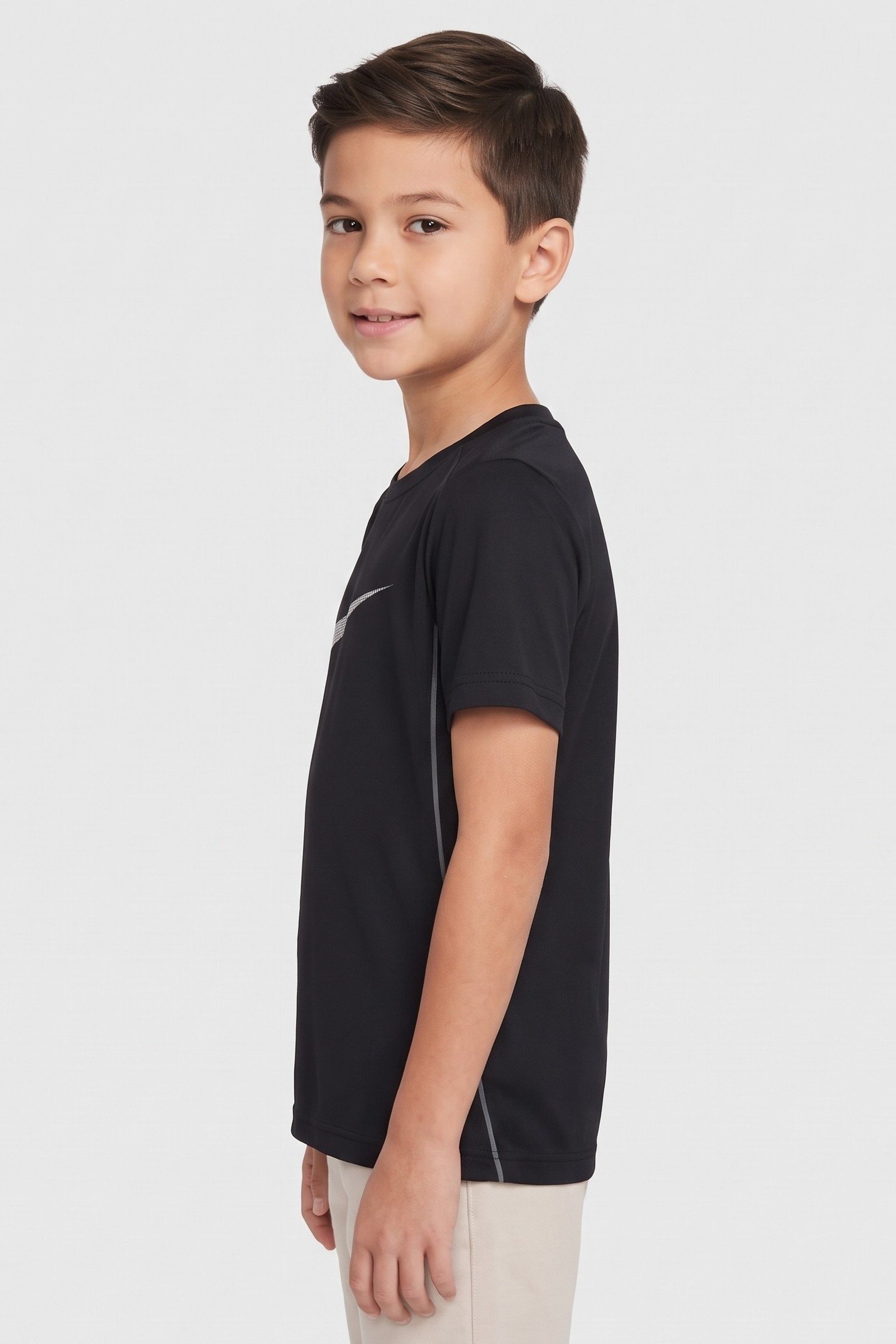 Kids Boy Sportswear Fit Training T-Shirt, Black