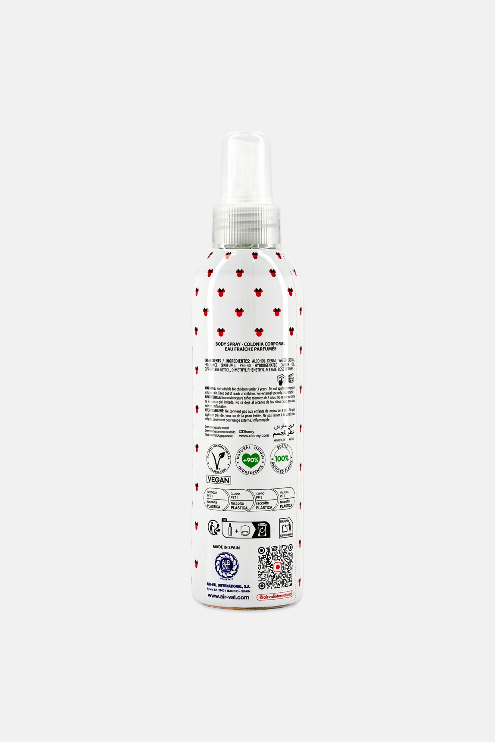 Minnie Mouse Body Spray 200ml, Multicolor