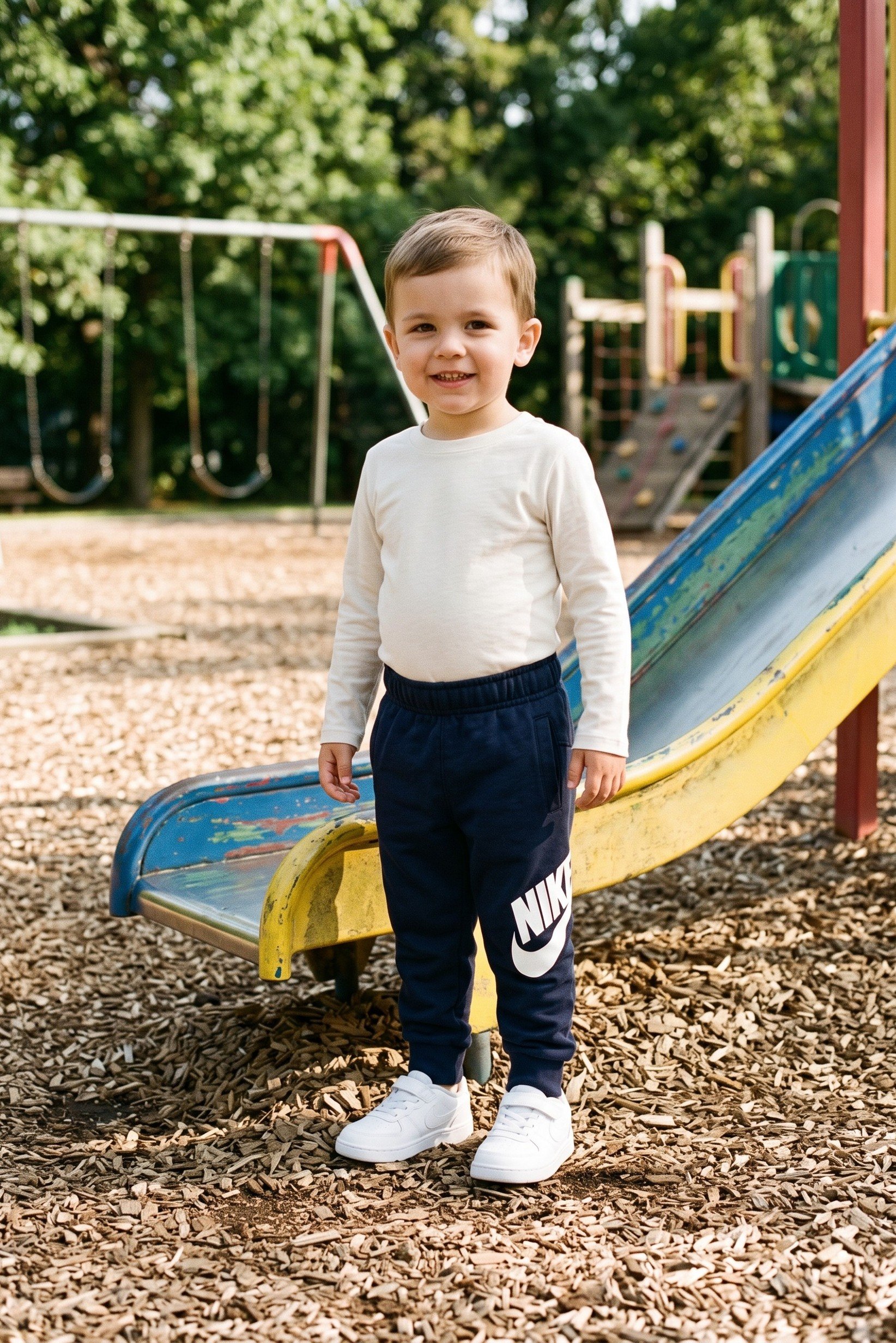 Toddler Boys Brand Logo Outdoor Sweatpants, Navy Blue