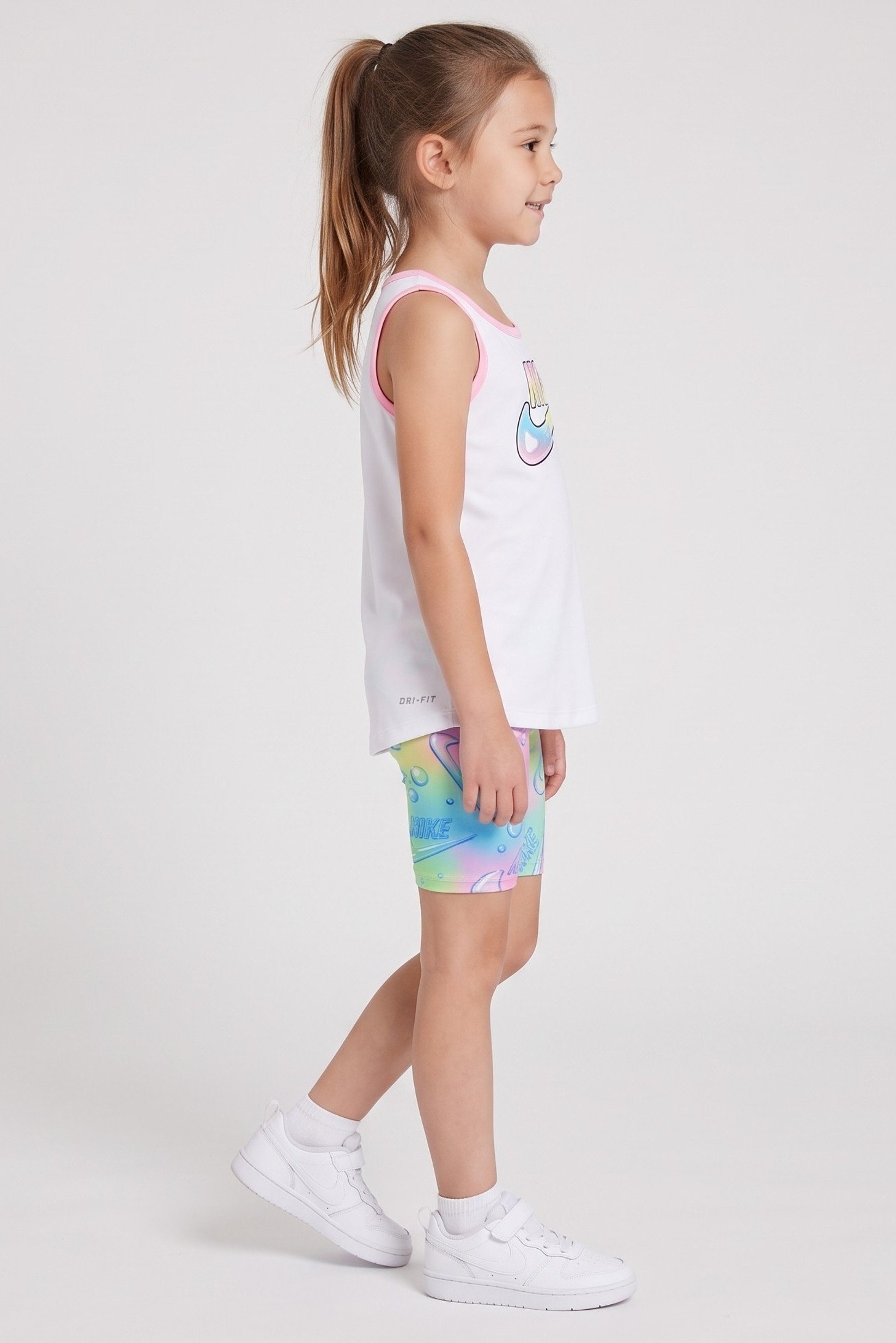 Toddlers Girl 2 Pcs Sleeveless Top And Shorts Set, Multicolor