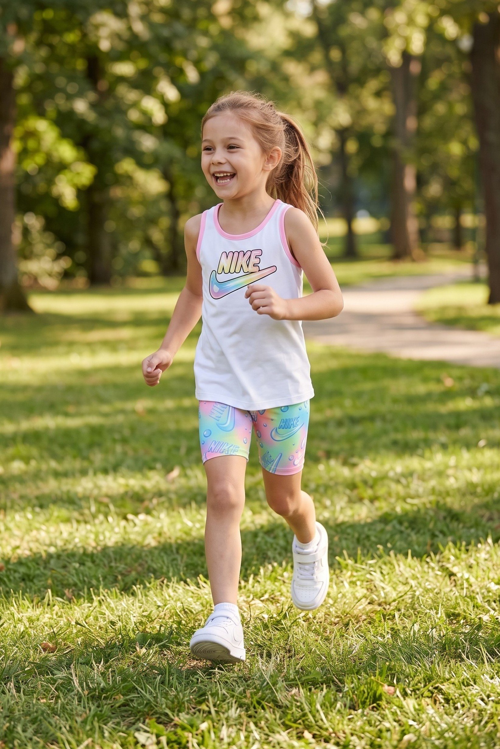 Toddlers Girl 2 Pcs Sleeveless Top And Shorts Set, Multicolor