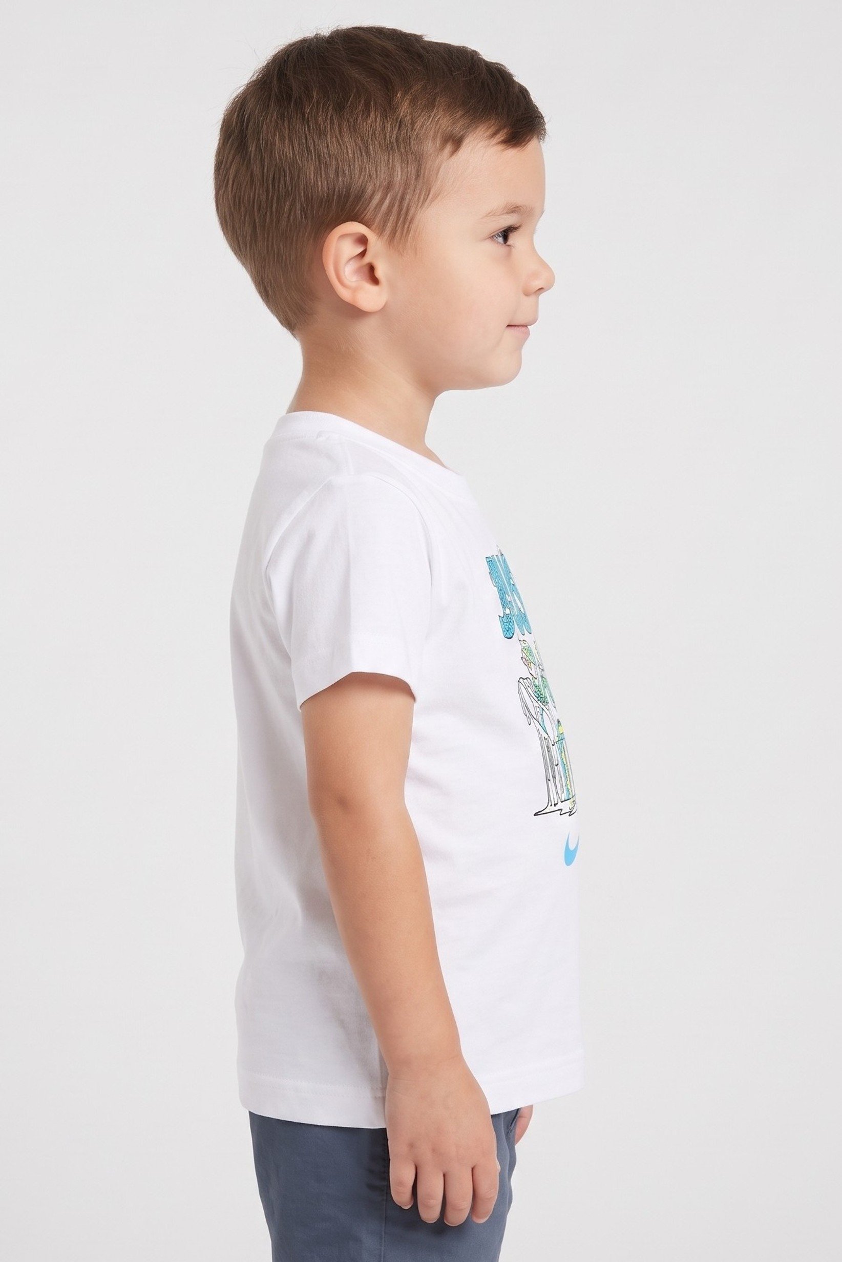 Toddlers Boy Sportswear Fit Short Sleeve Outdoor T-Shirt, White