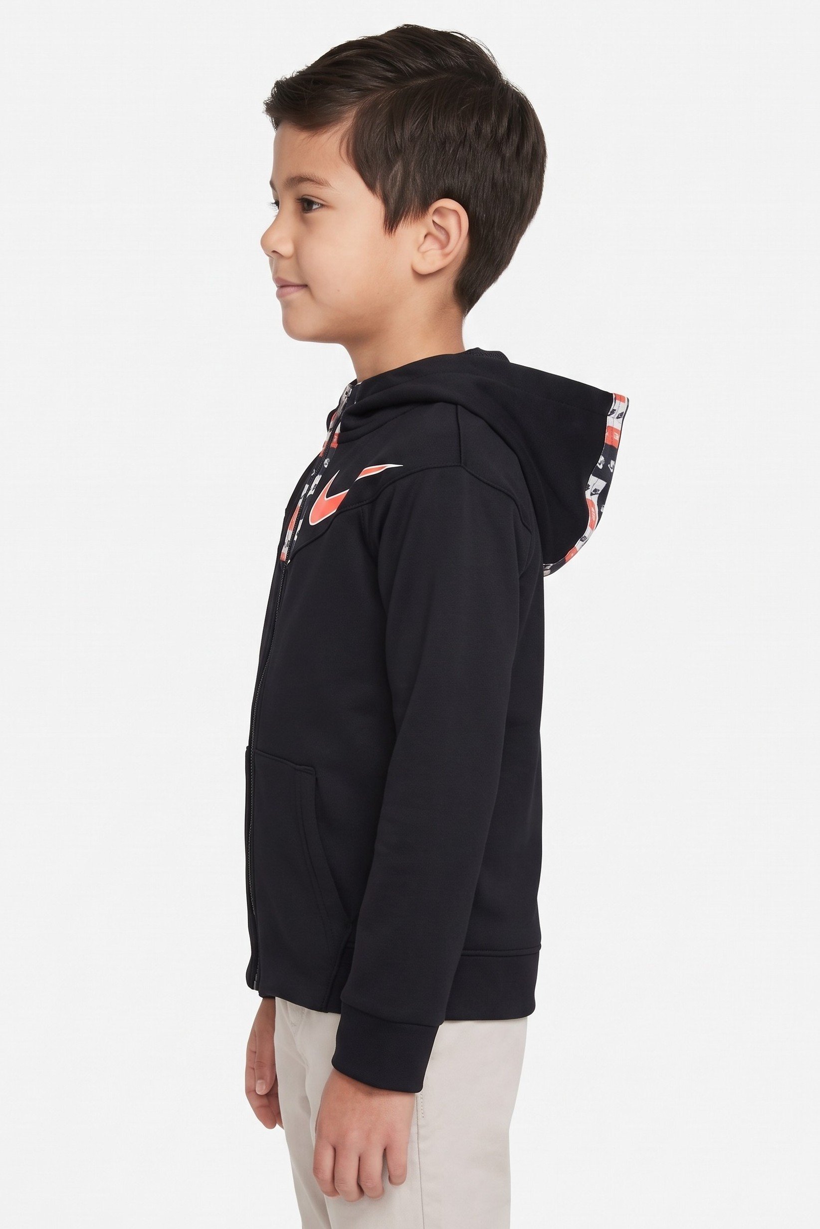 Toddlers Boy Long Sleeve Brand Logo Hoodie, Black