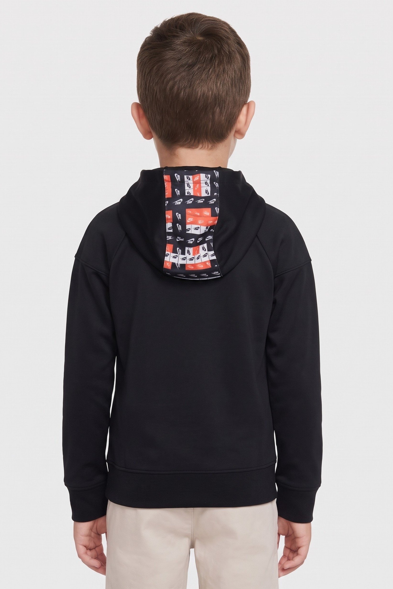 Toddlers Boy Dri Fit Long Sleeve Outdoor Hoodie, Black