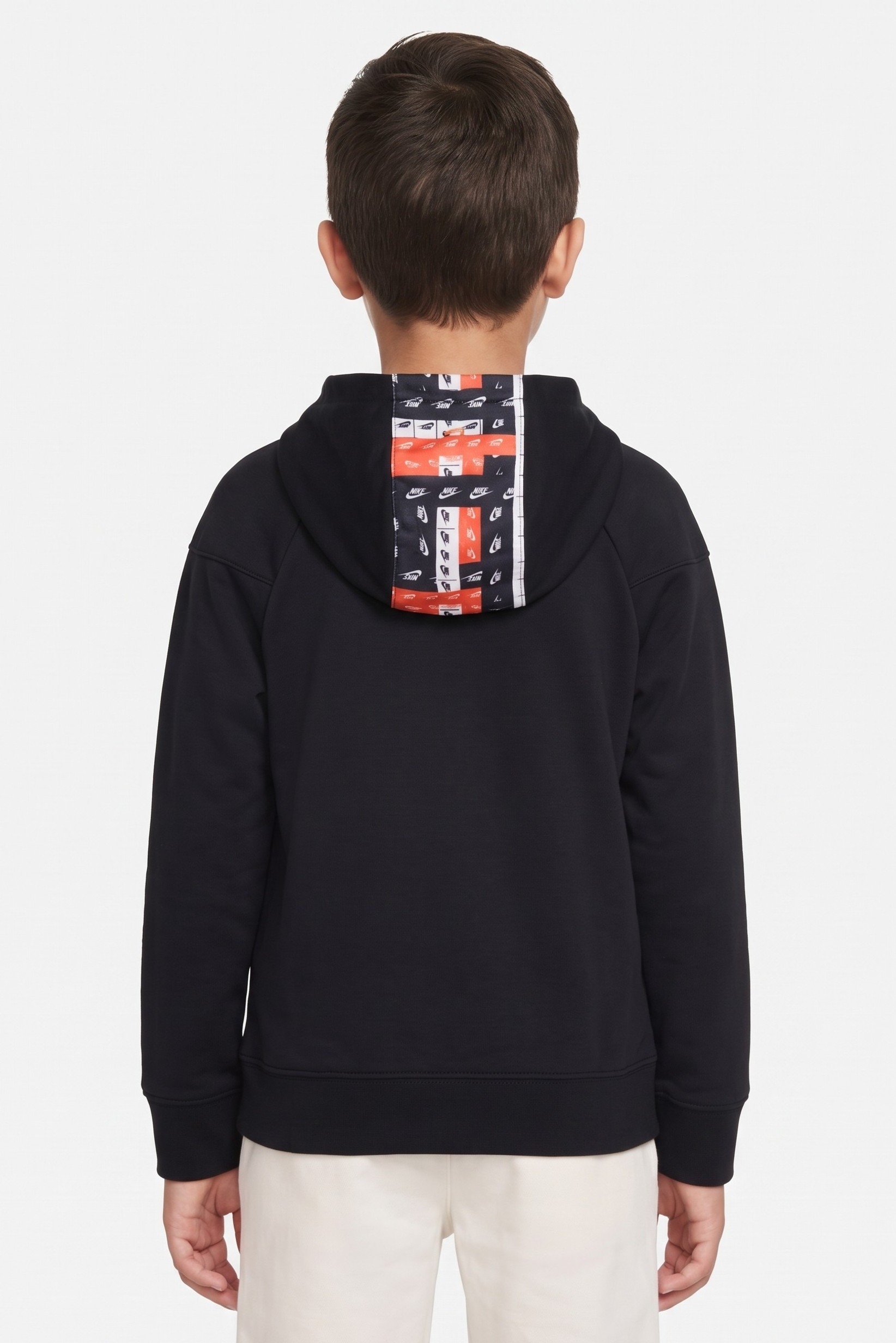 Kids Boy Sportswear Fit Long Sleeve Outdoor Hoodie, Black