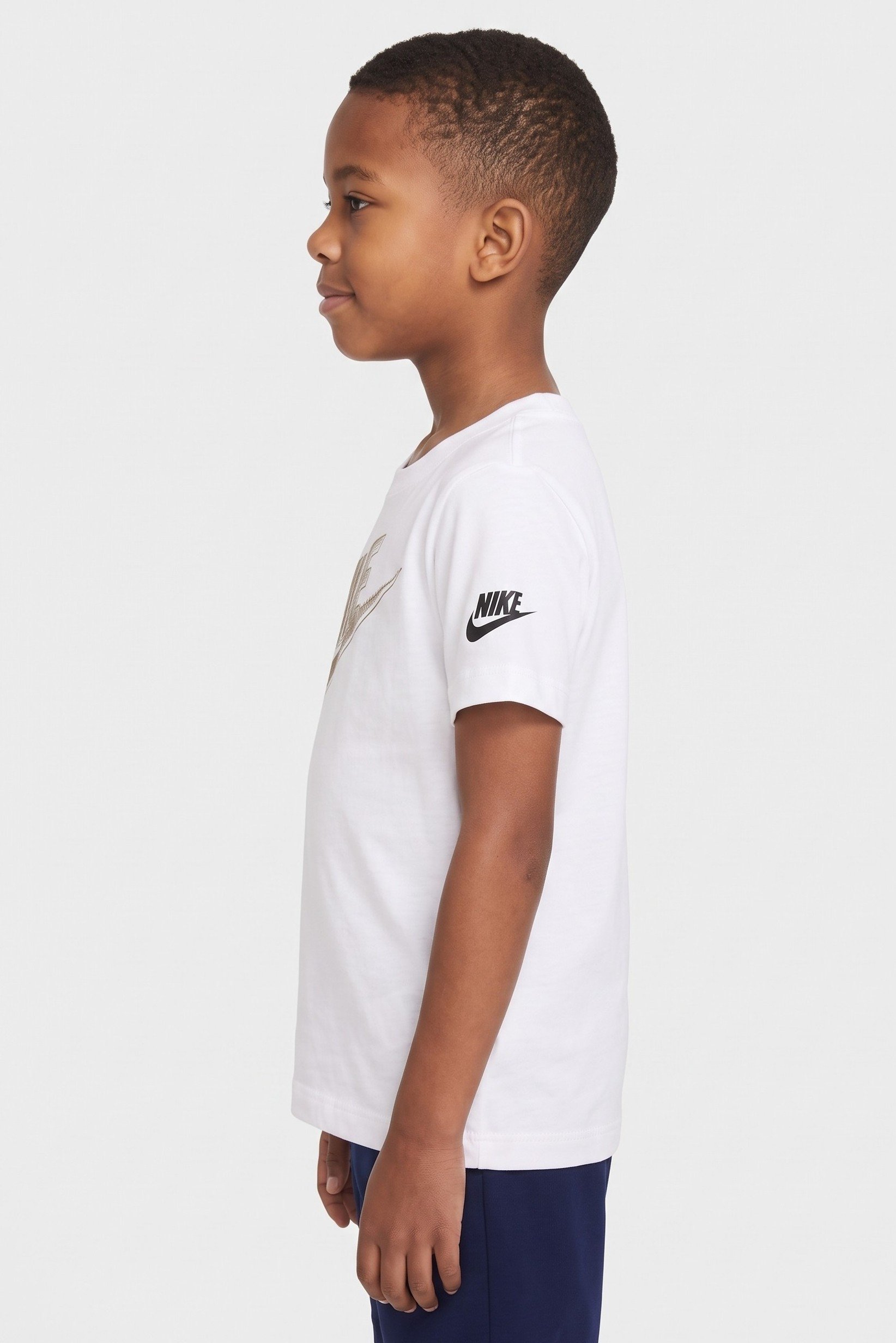Kids Boy Sportswear Fit Short Sleeve Outdoor T-Shirt, White