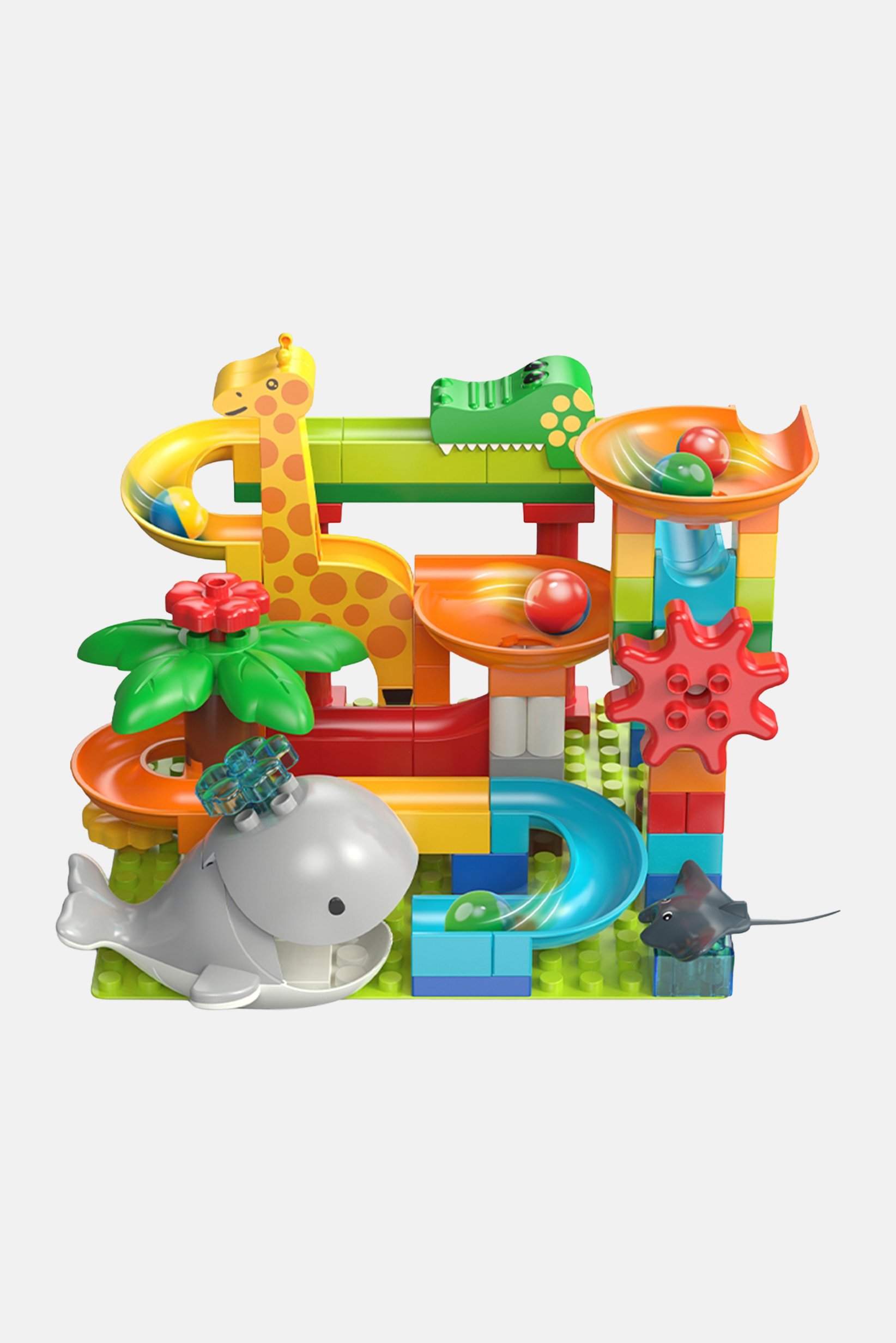 Whale Slide Run Building Block Set