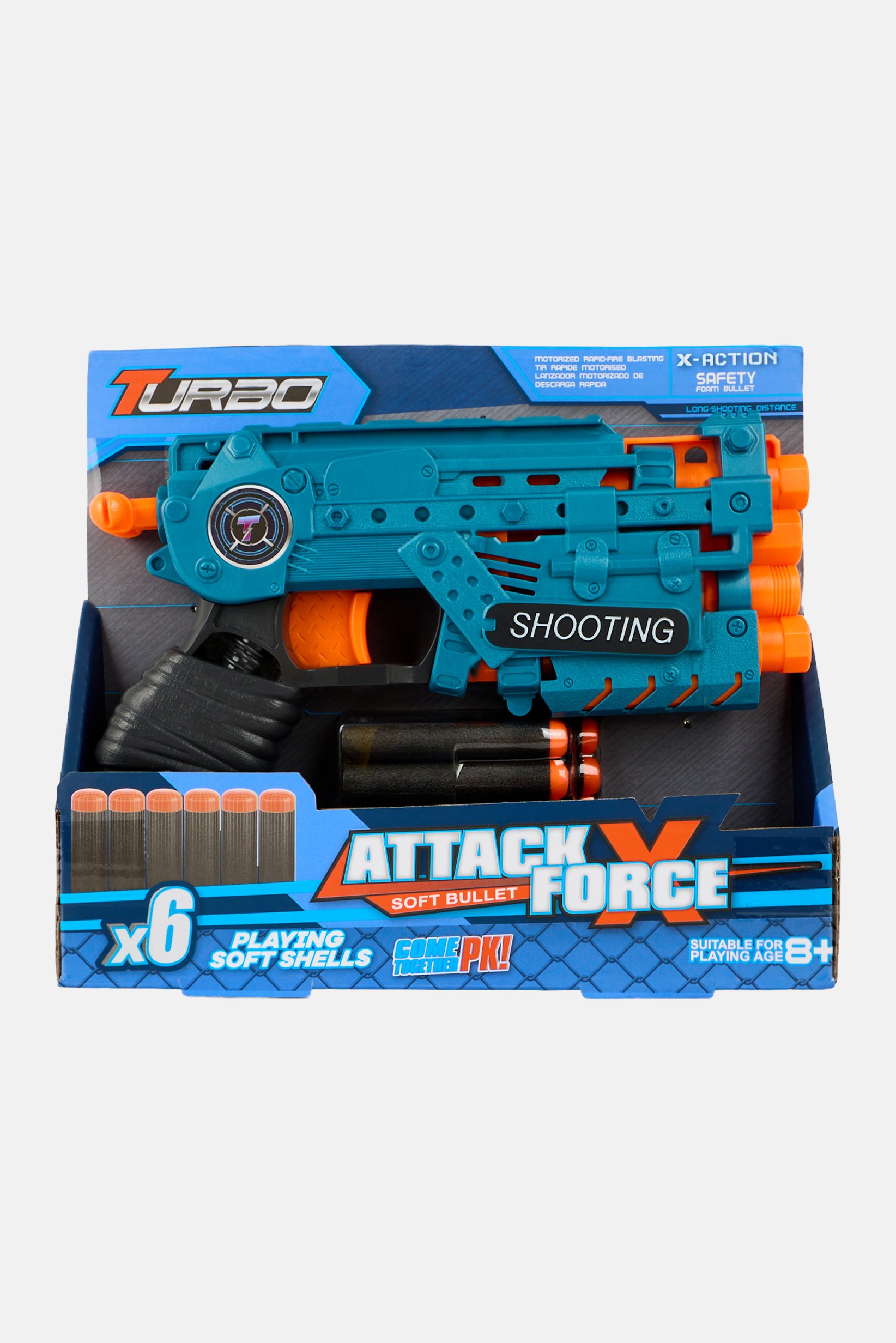 Attack X Force 6 Pcs Soft Bullet Turbo Gun