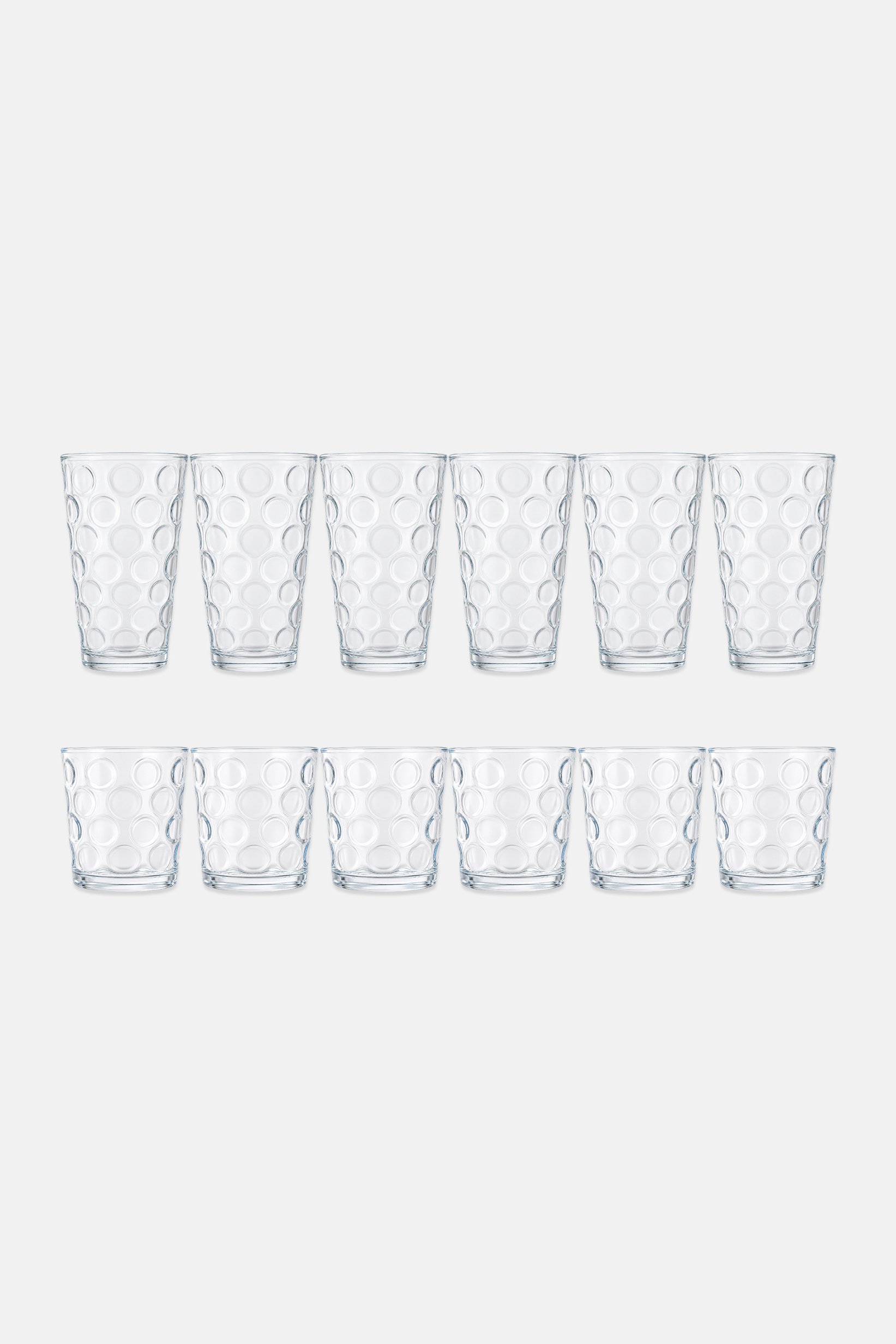 12 Pieces Drinkware Set, Transparent