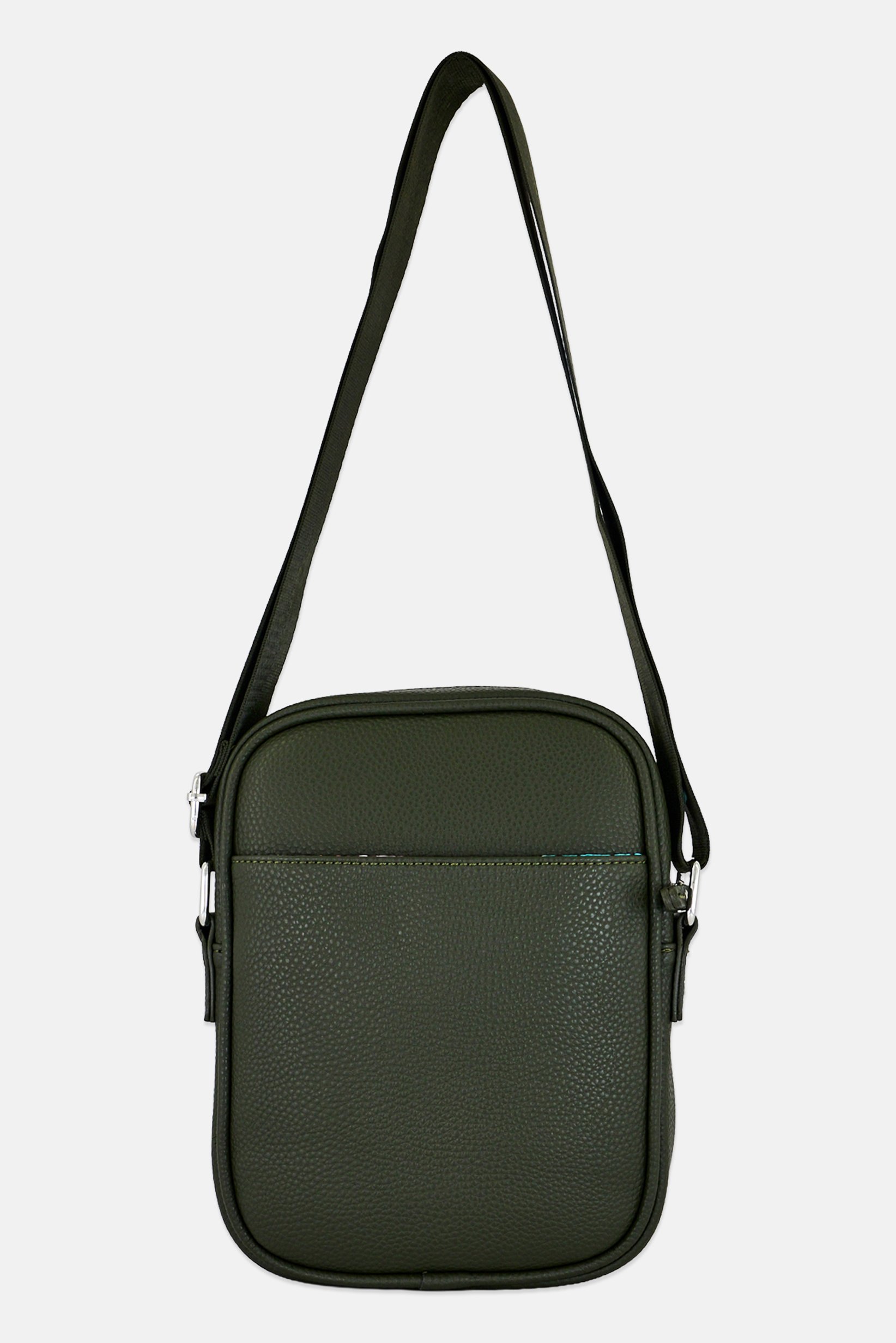 Men Brand Logo Cross Body Bag, Dark Olive