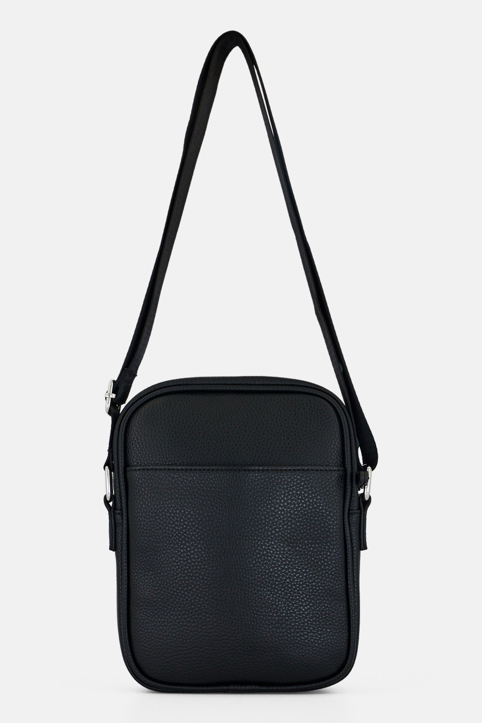 Men Brand Logo Cross Body Bag, Black