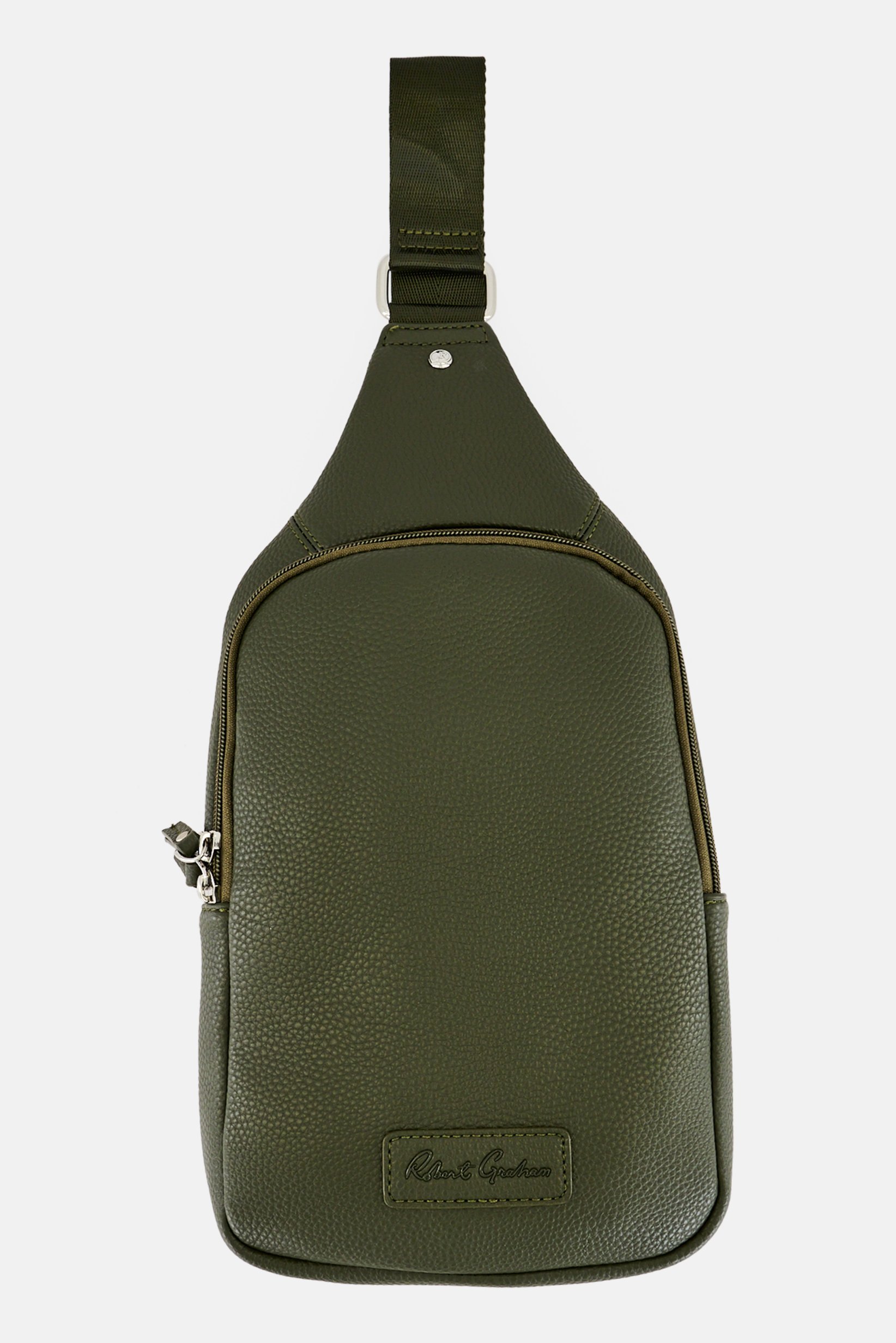 Men Brand Logo Fanny Pack, Olive