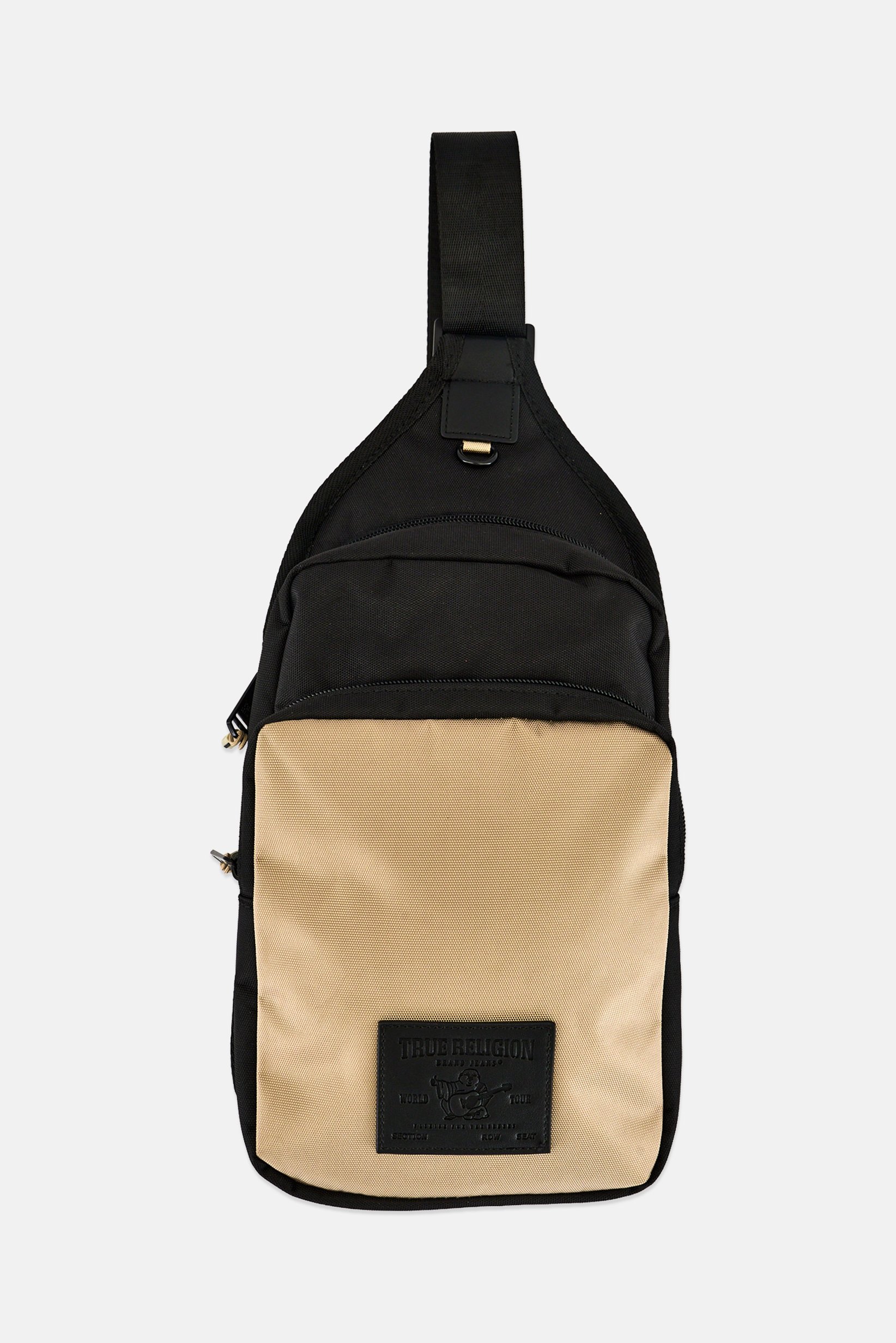 Men Brand Logo Cross Body Bag, Black