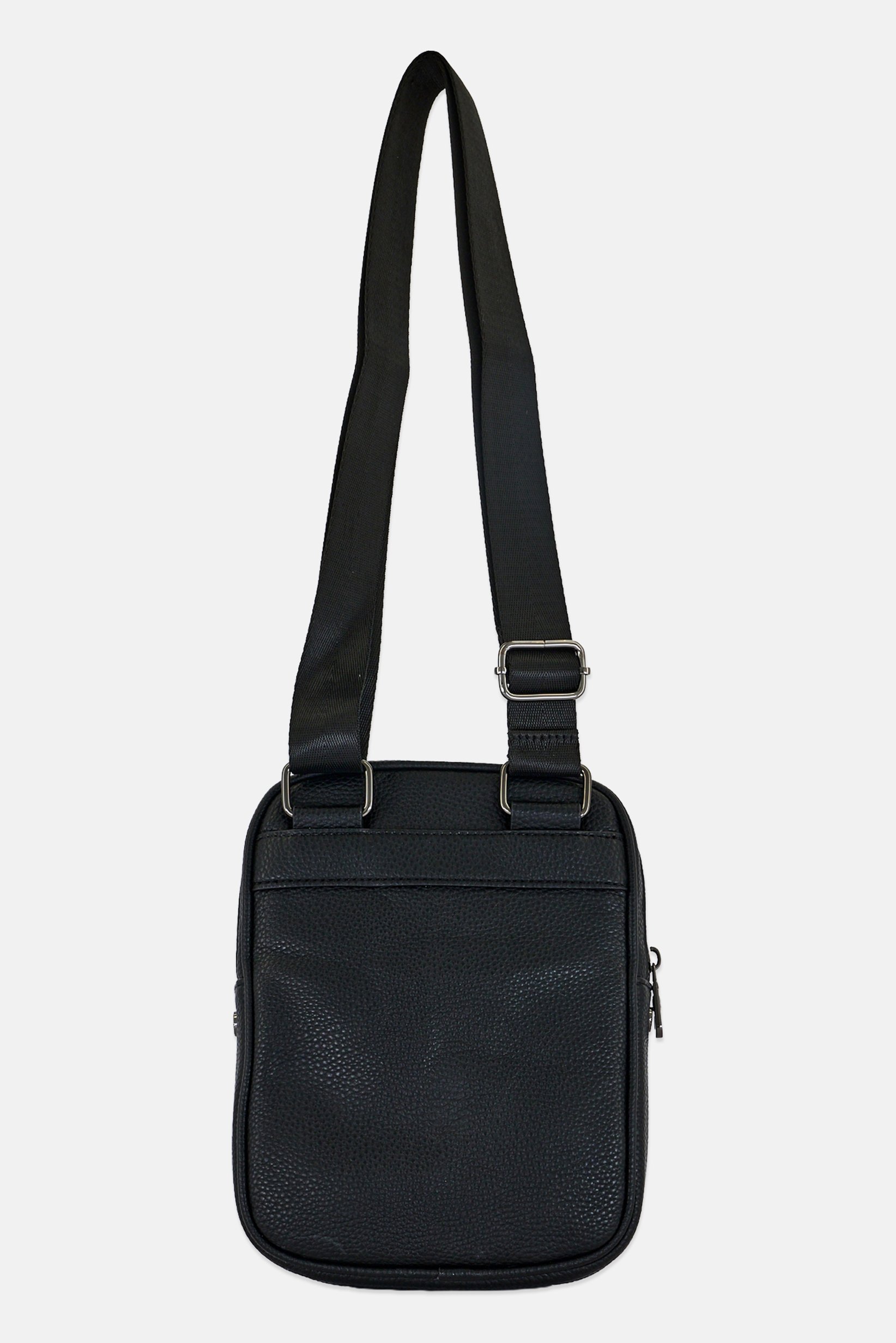Men Brand Logo Cross Body Bag, Black