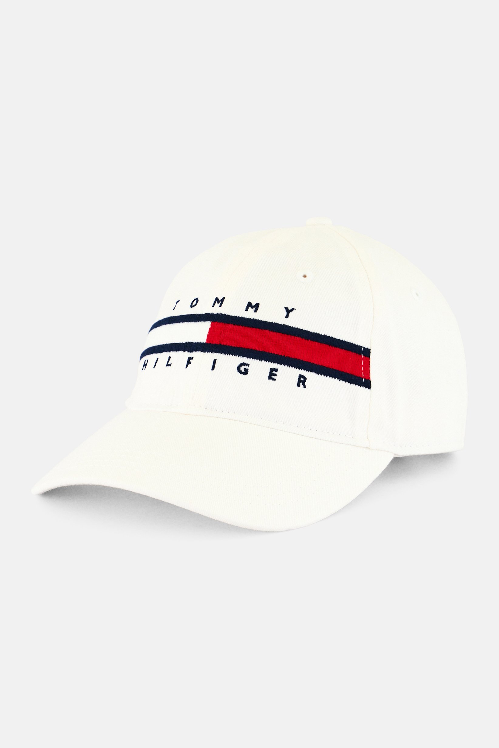 Men Embroidered Logo Adjustable Baseball Cap, White