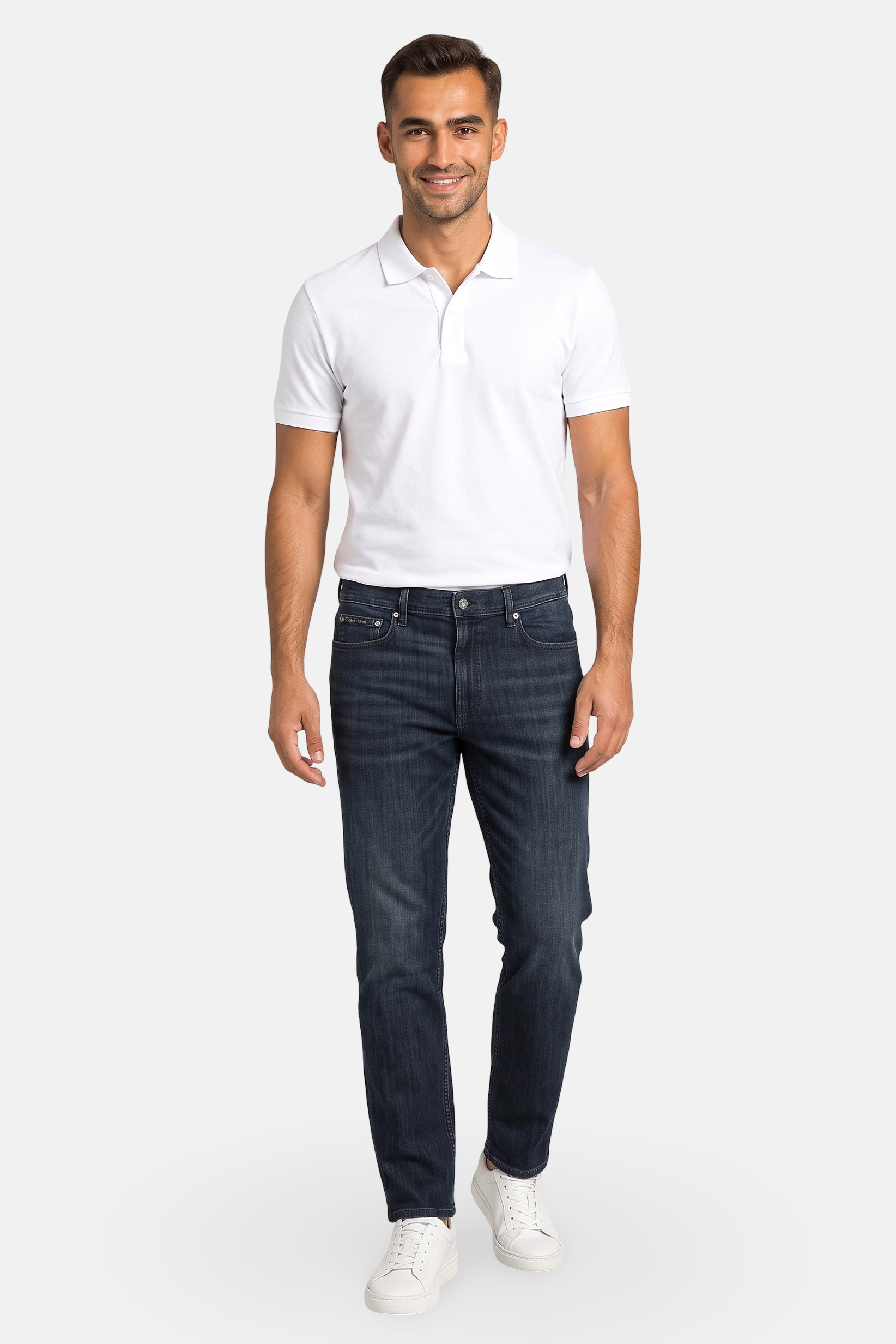 Men Slim Fit Washed Stretchable Jeans, Blue
