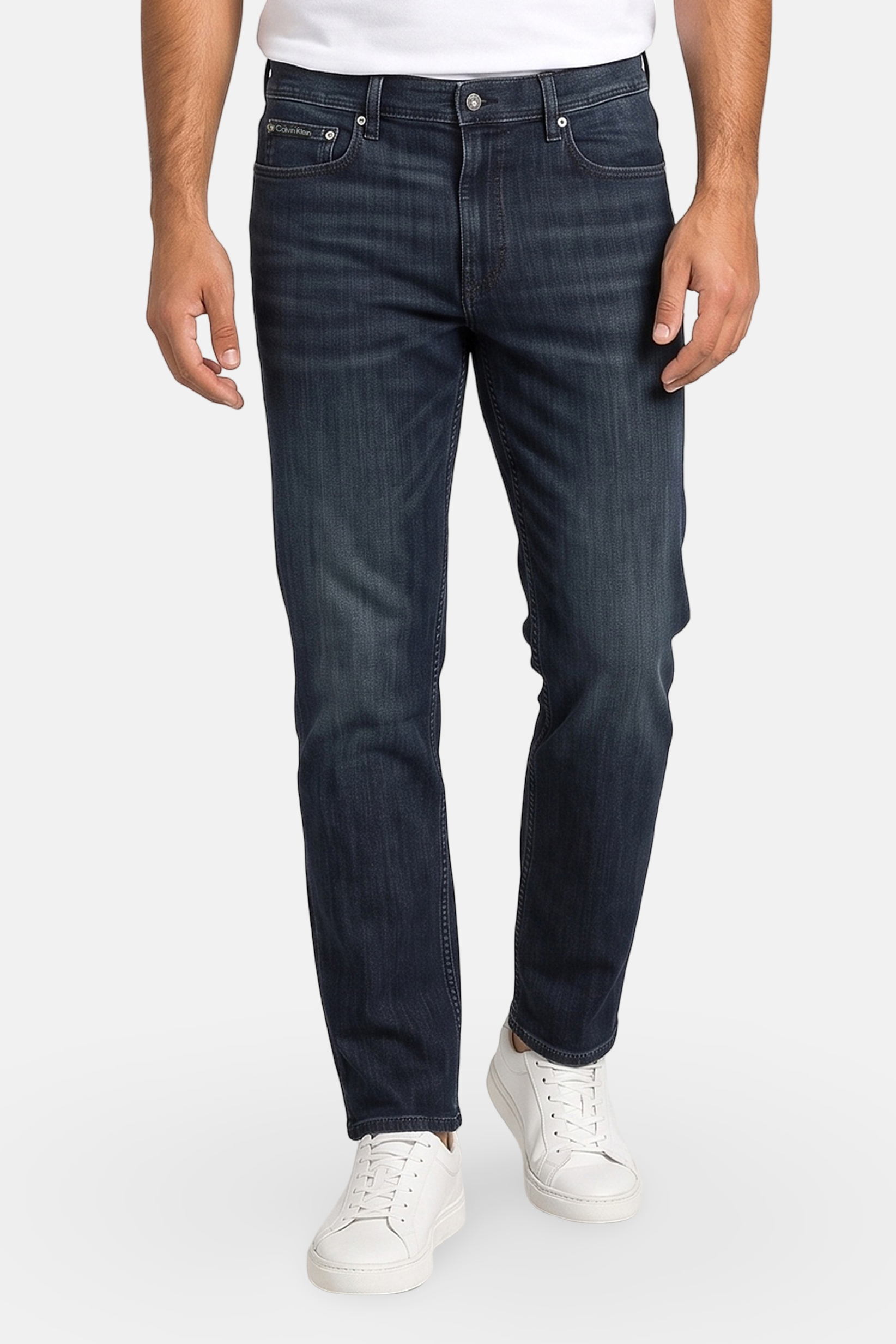 Men Slim Fit Washed Stretchable Jeans, Blue