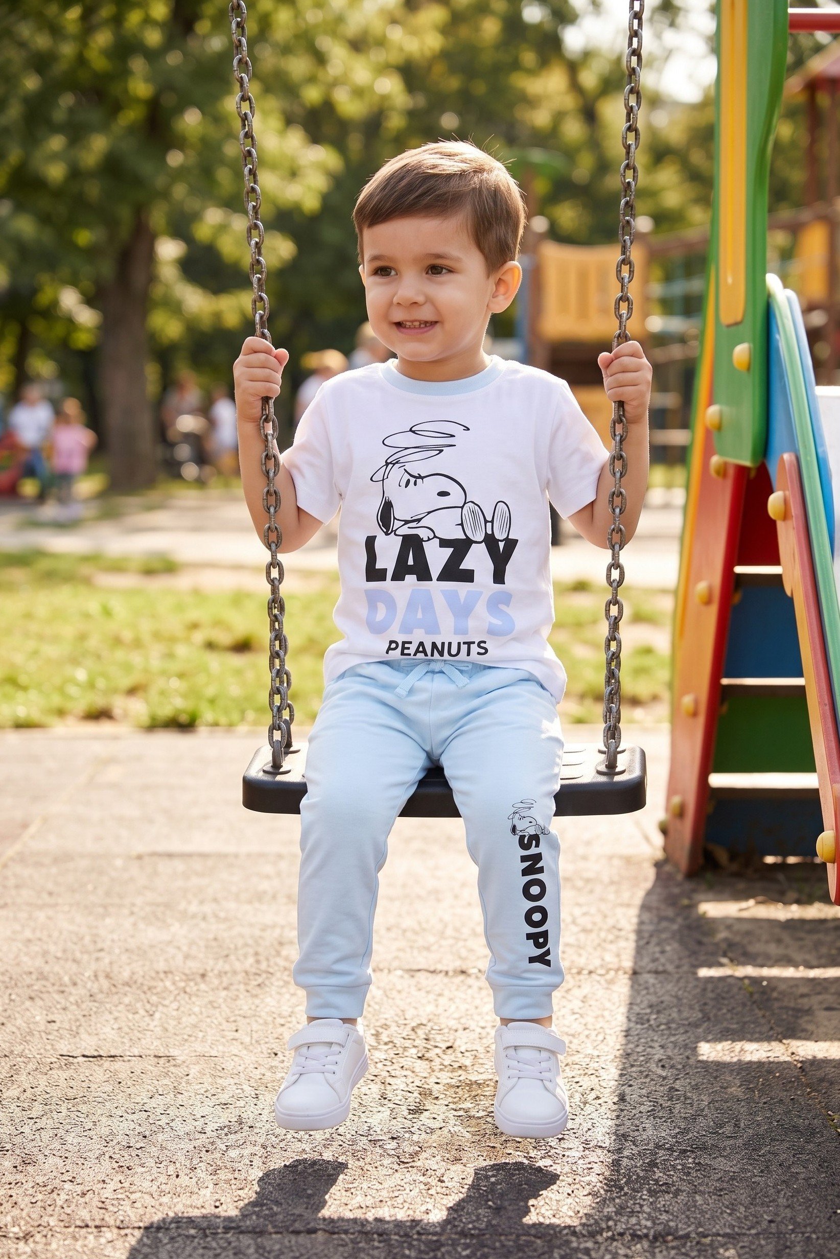 Toddlers Boy 2Pcs Short Sleeve Top And Jogger Pants Set, Multicolor